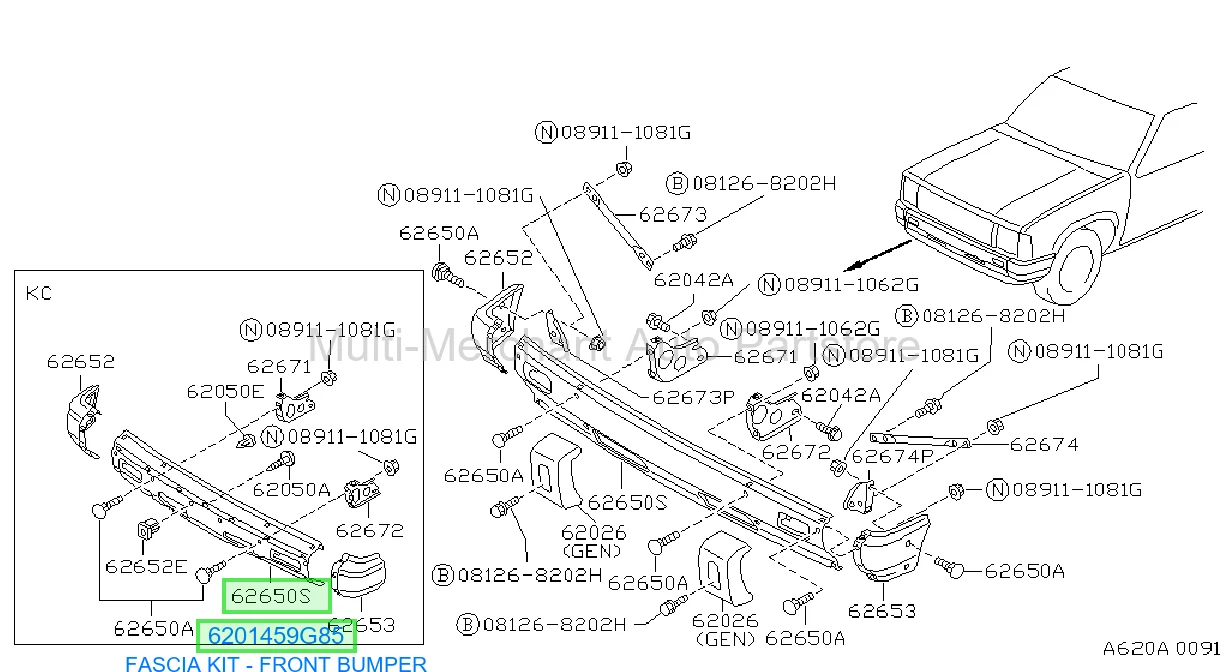 FASCIA KIT - FRONT BUMPER