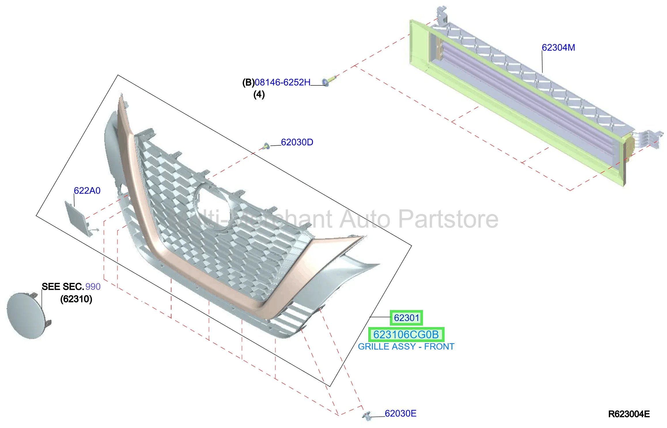 GRILLE ASSY - FRONT