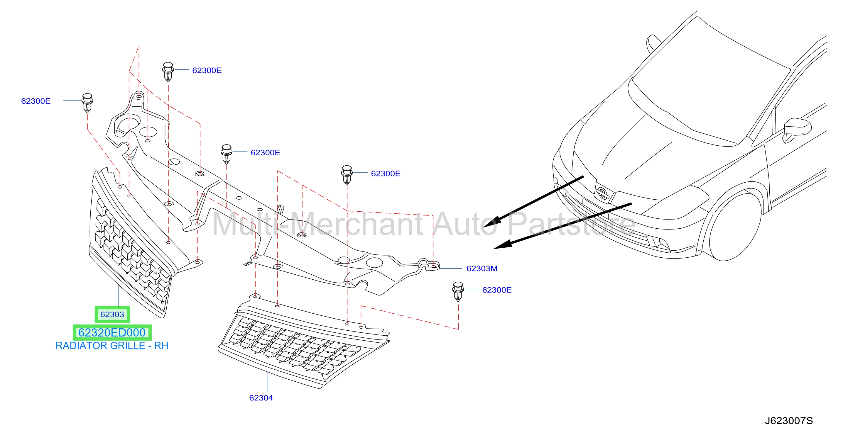 RADIATOR GRILLE - RH