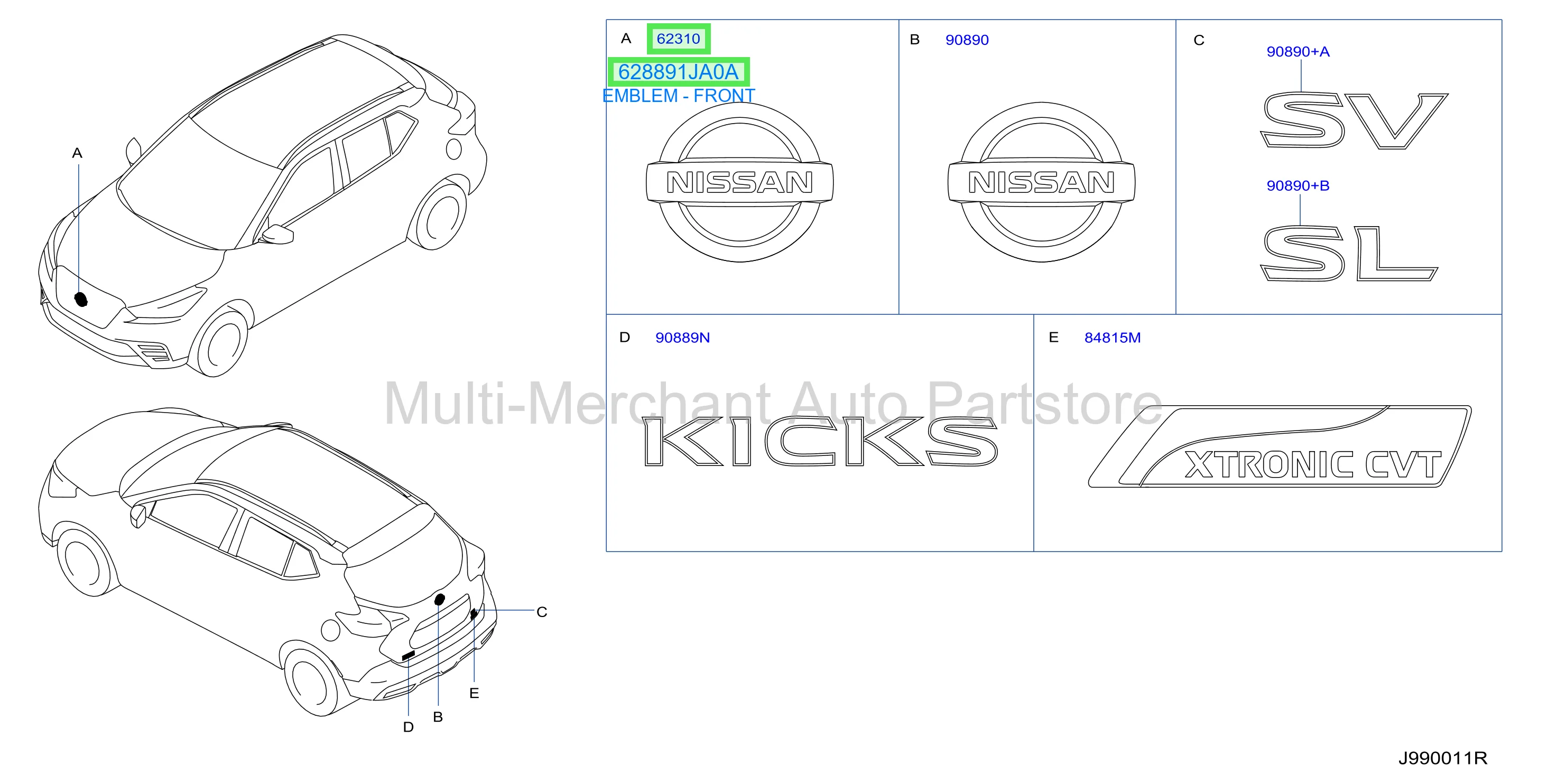 EMBLEM - RADIATOR GRILLE