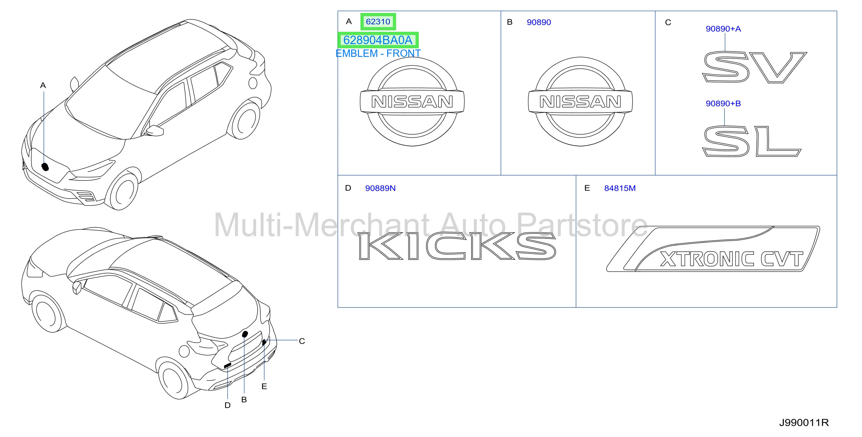 EMBLEM - RADIATOR GRILLE