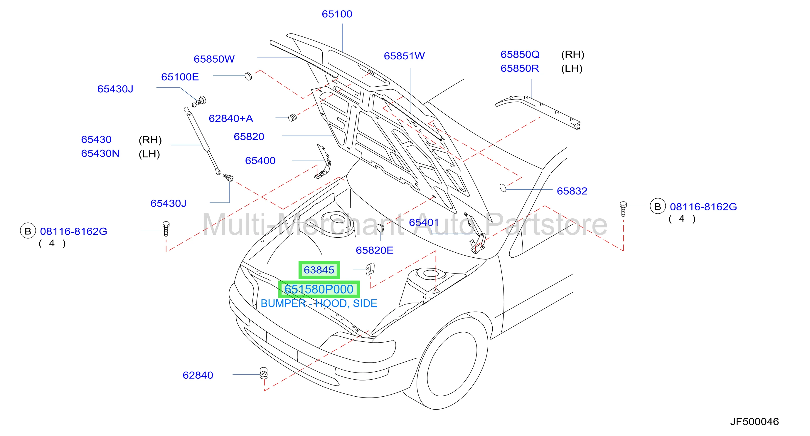 BUMPER - HOOD, SIDE