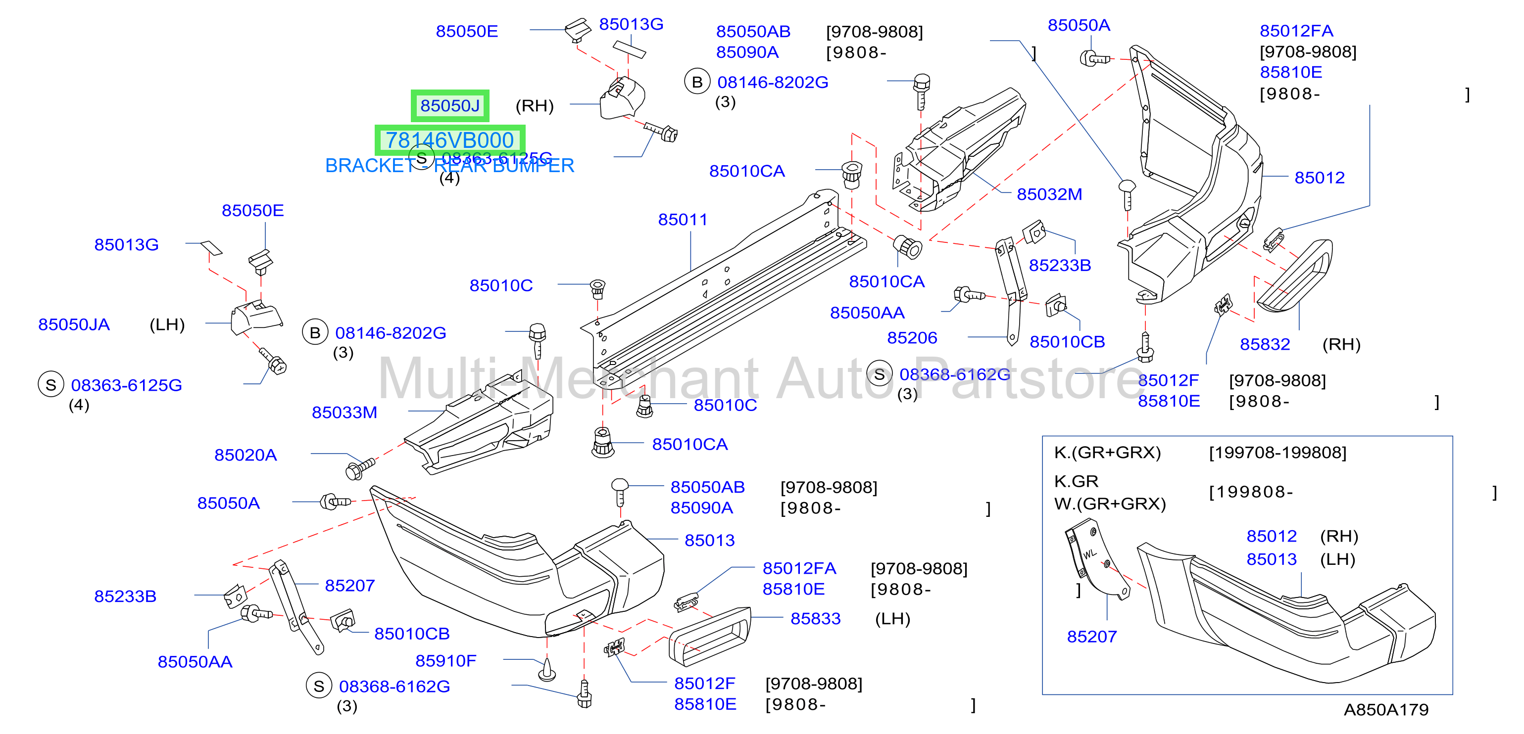 BRACKET - REAR BUMPER