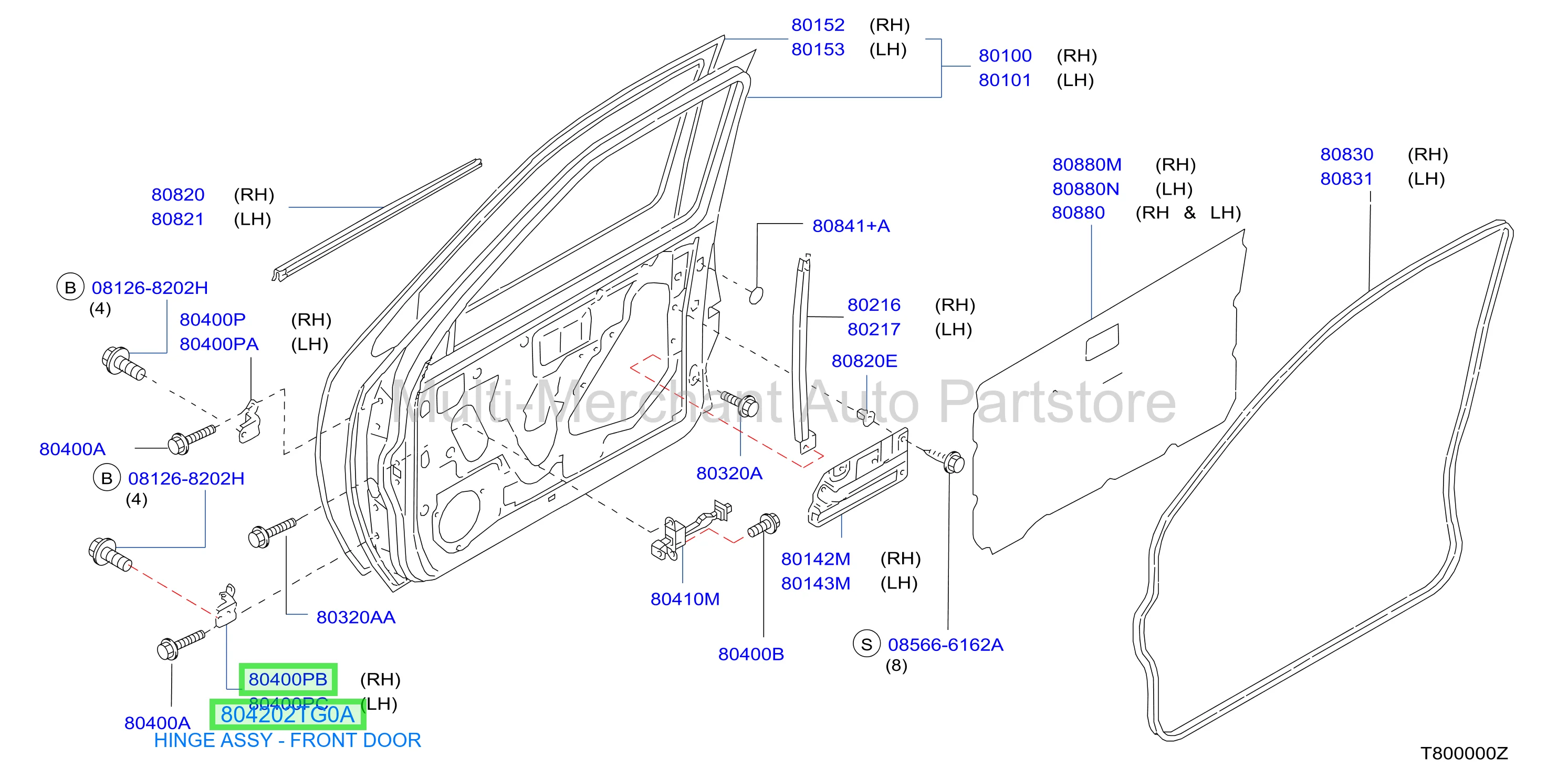 HINGE ASSY - FRONT DOOR