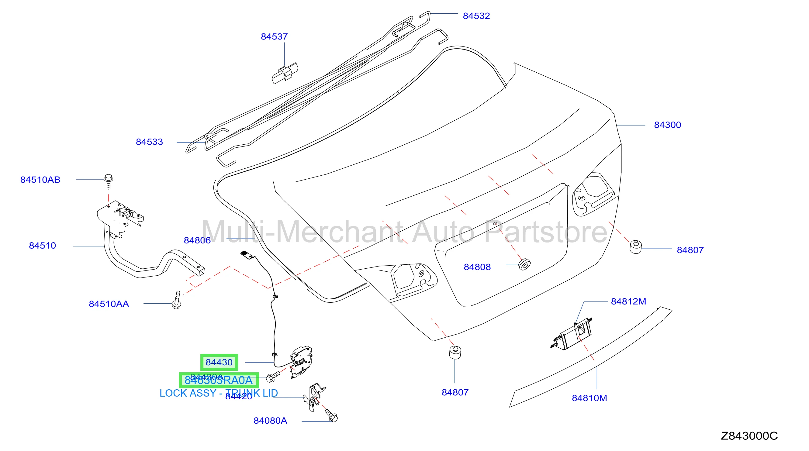 LOCK ASSY - TRUNK LID