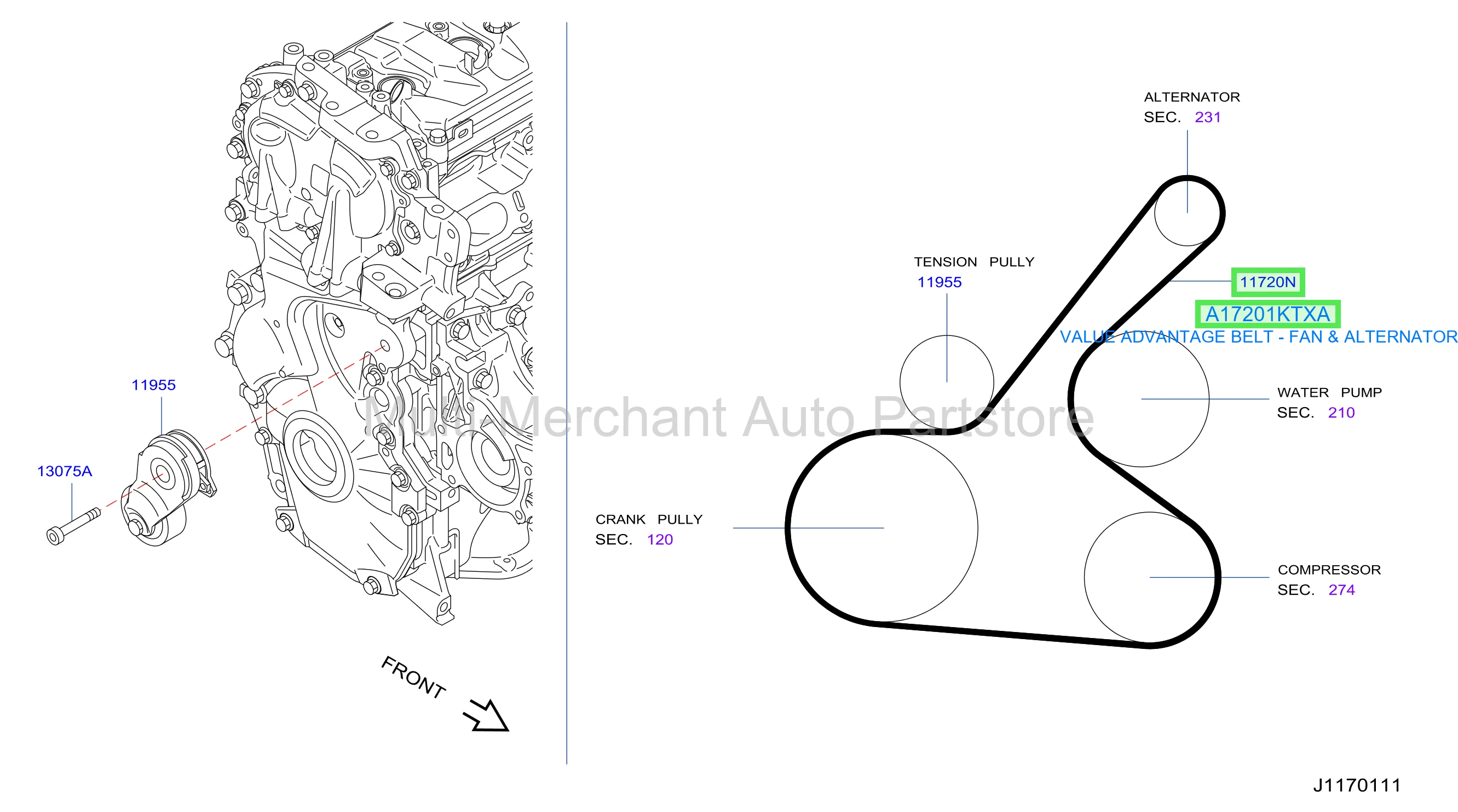 VALUE ADVANTAGE BELT - FAN & ALTERNATOR