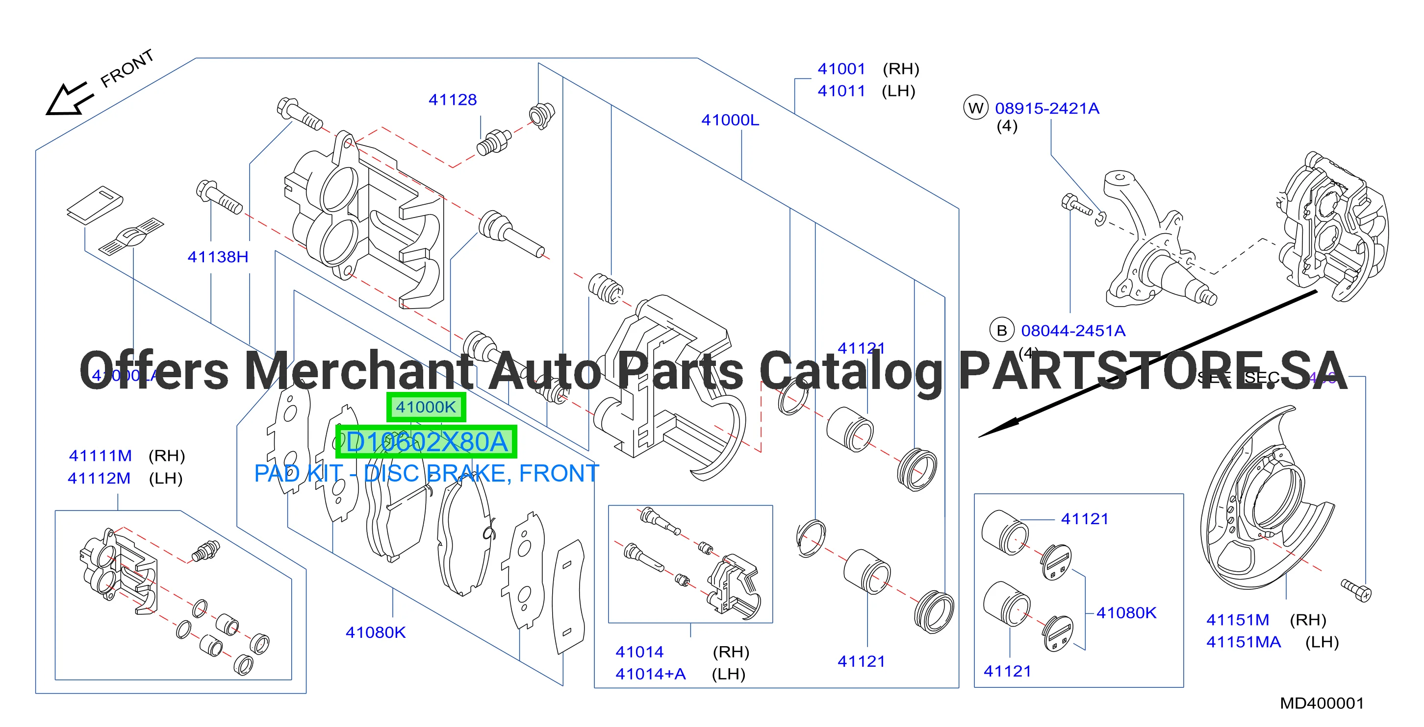 PAD KIT - DISC BRAKE, FRONT