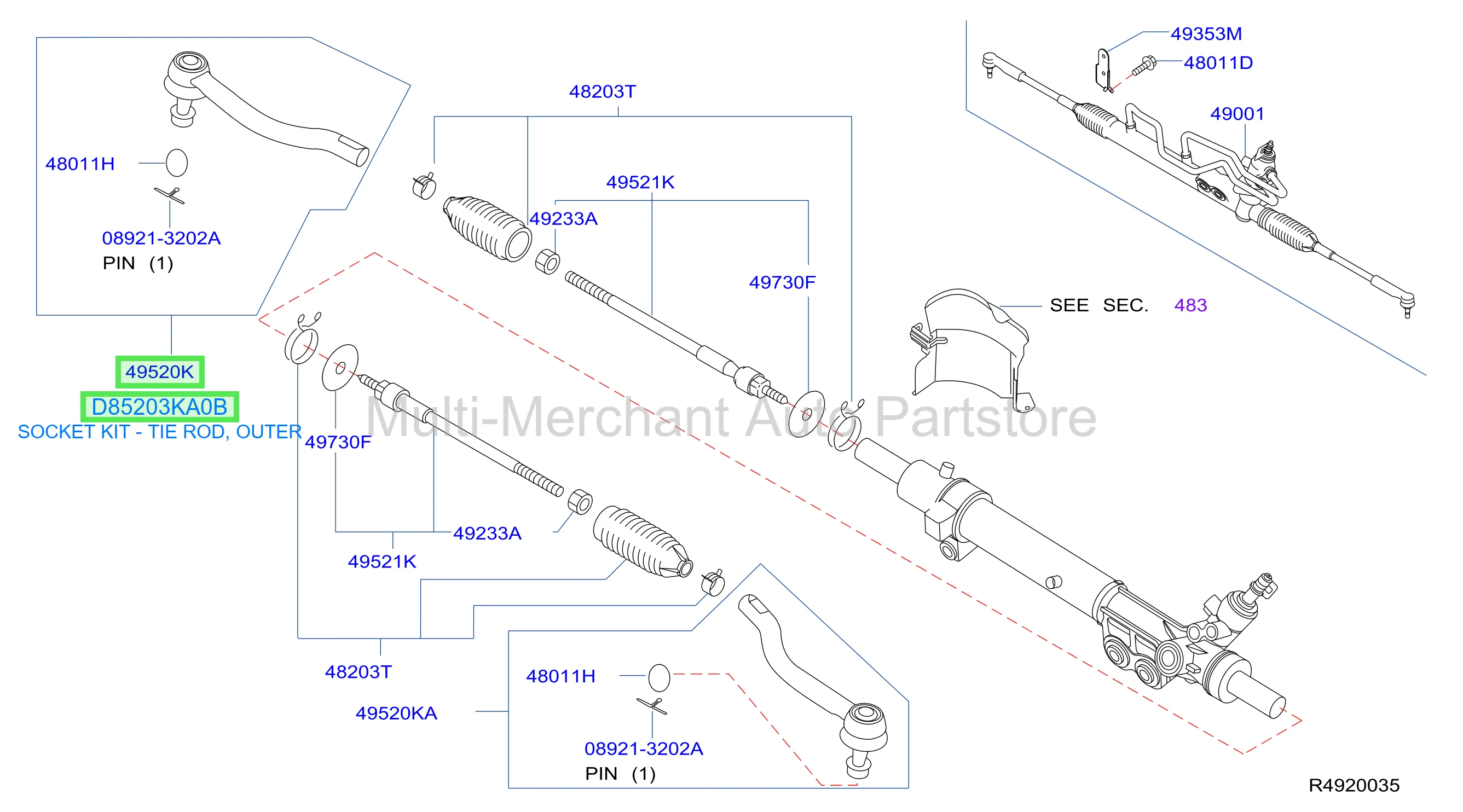 SOCKET KIT - TIE ROD, OUTER