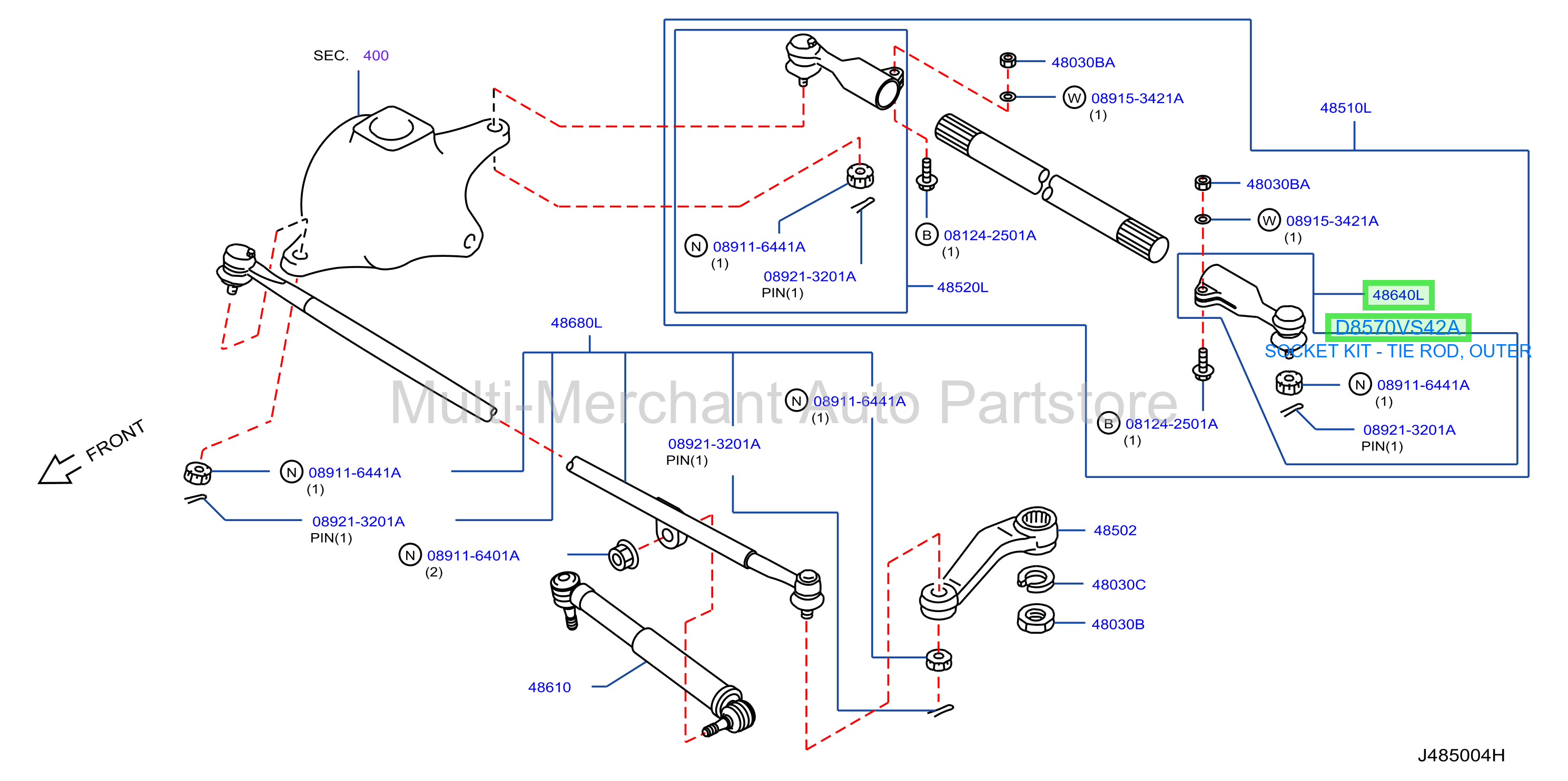 SOCKET KIT - TIE ROD, OUTER