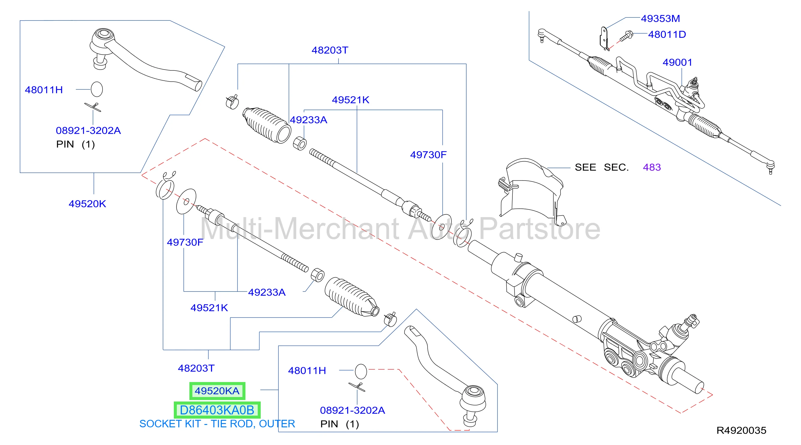 SOCKET KIT - TIE ROD, OUTER