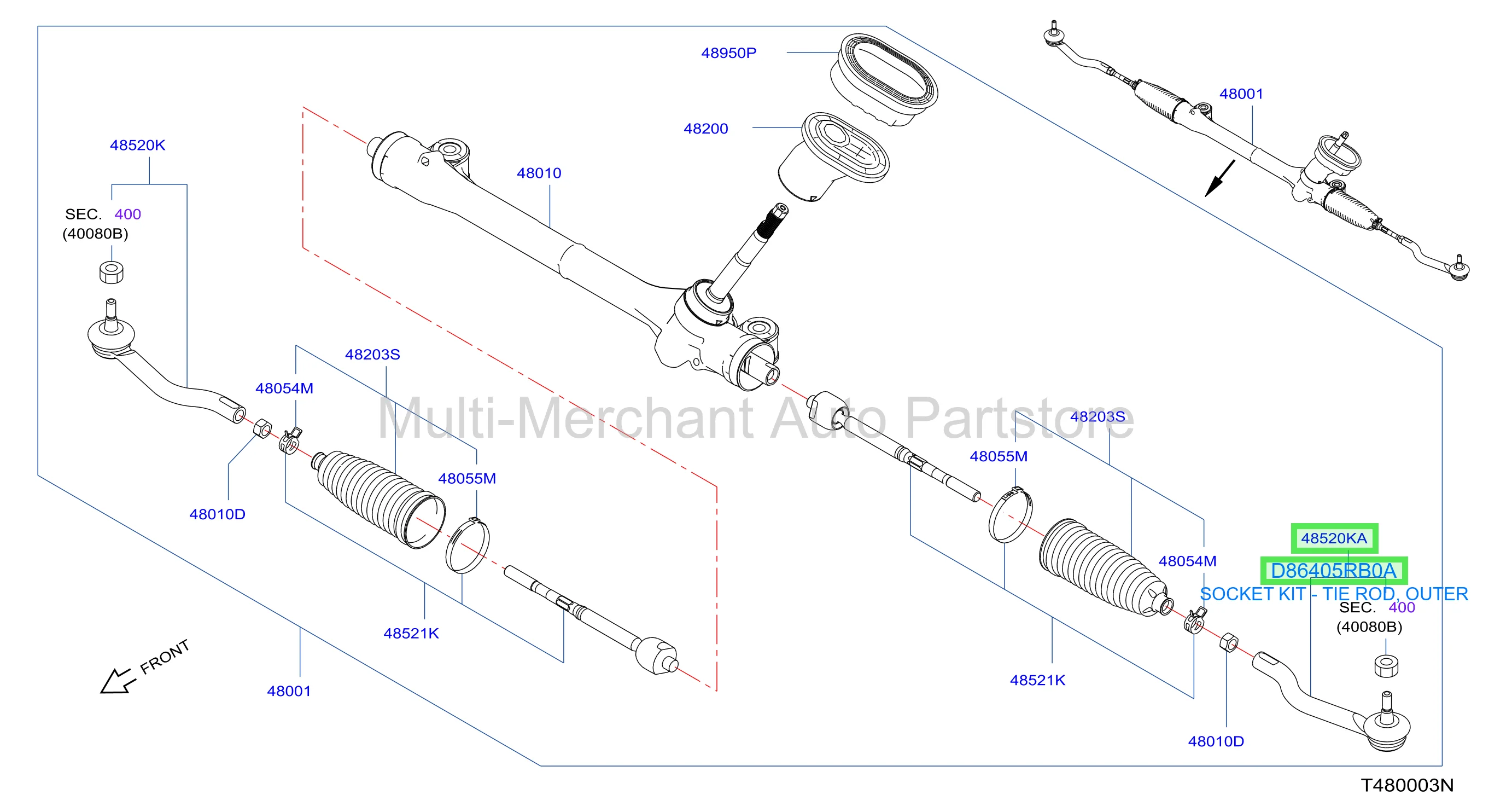 SOCKET KIT - TIE ROD, OUTER