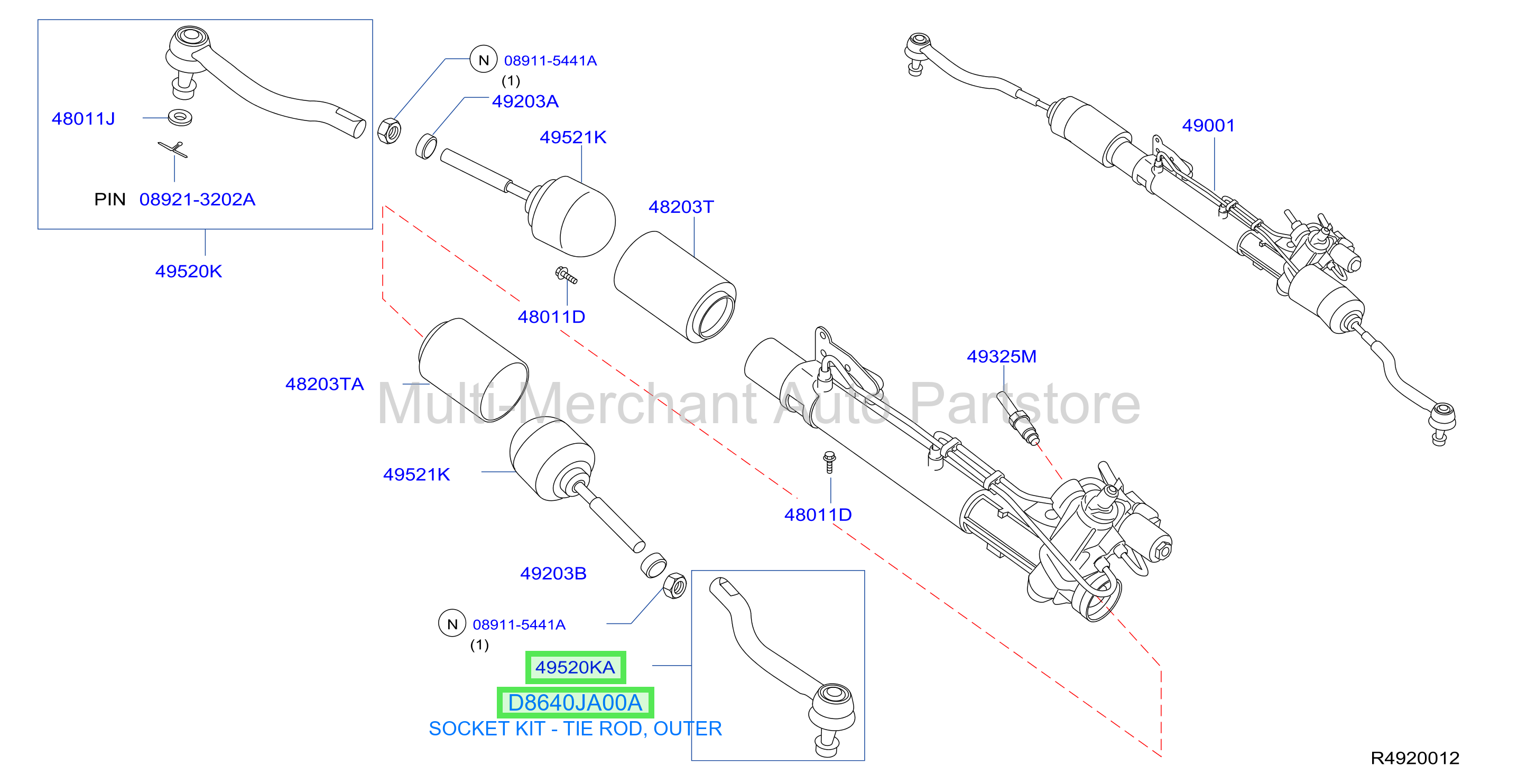SOCKET KIT - TIE ROD, OUTER