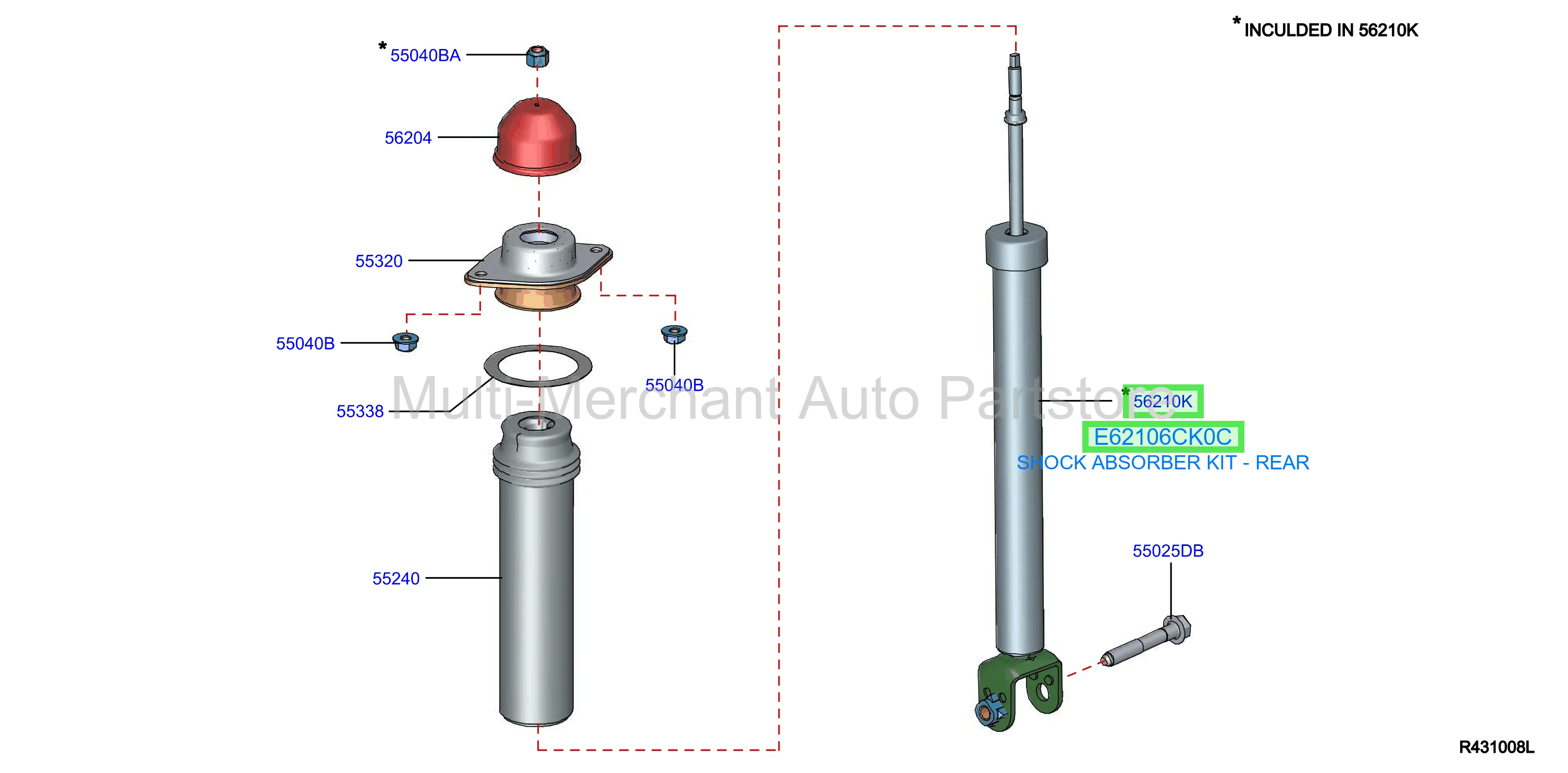 SHOCK ABSORBER KIT - REAR