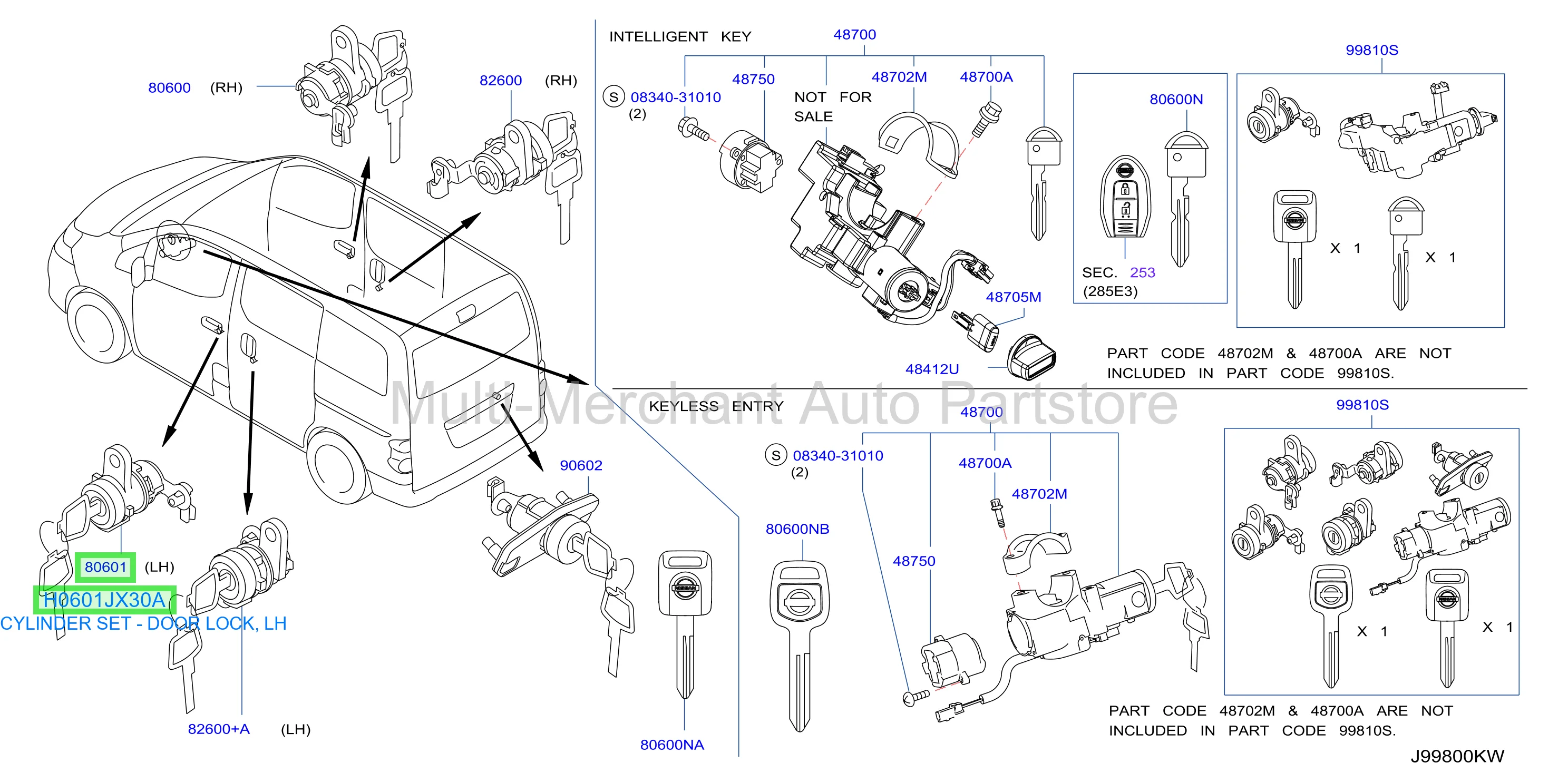 CYLINDER SET - DOOR LOCK, LH
