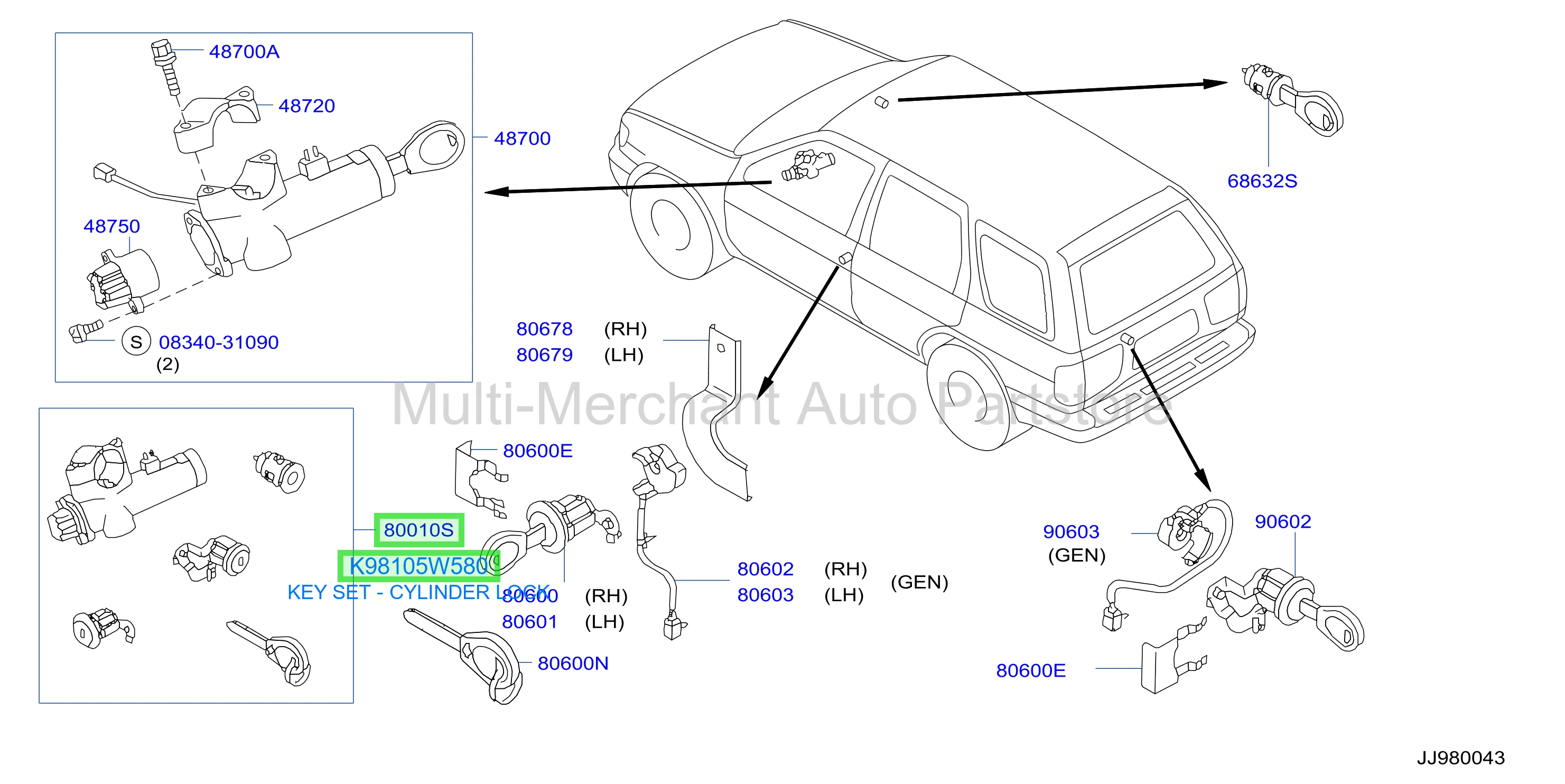 KEY SET - CYLINDER LOCK