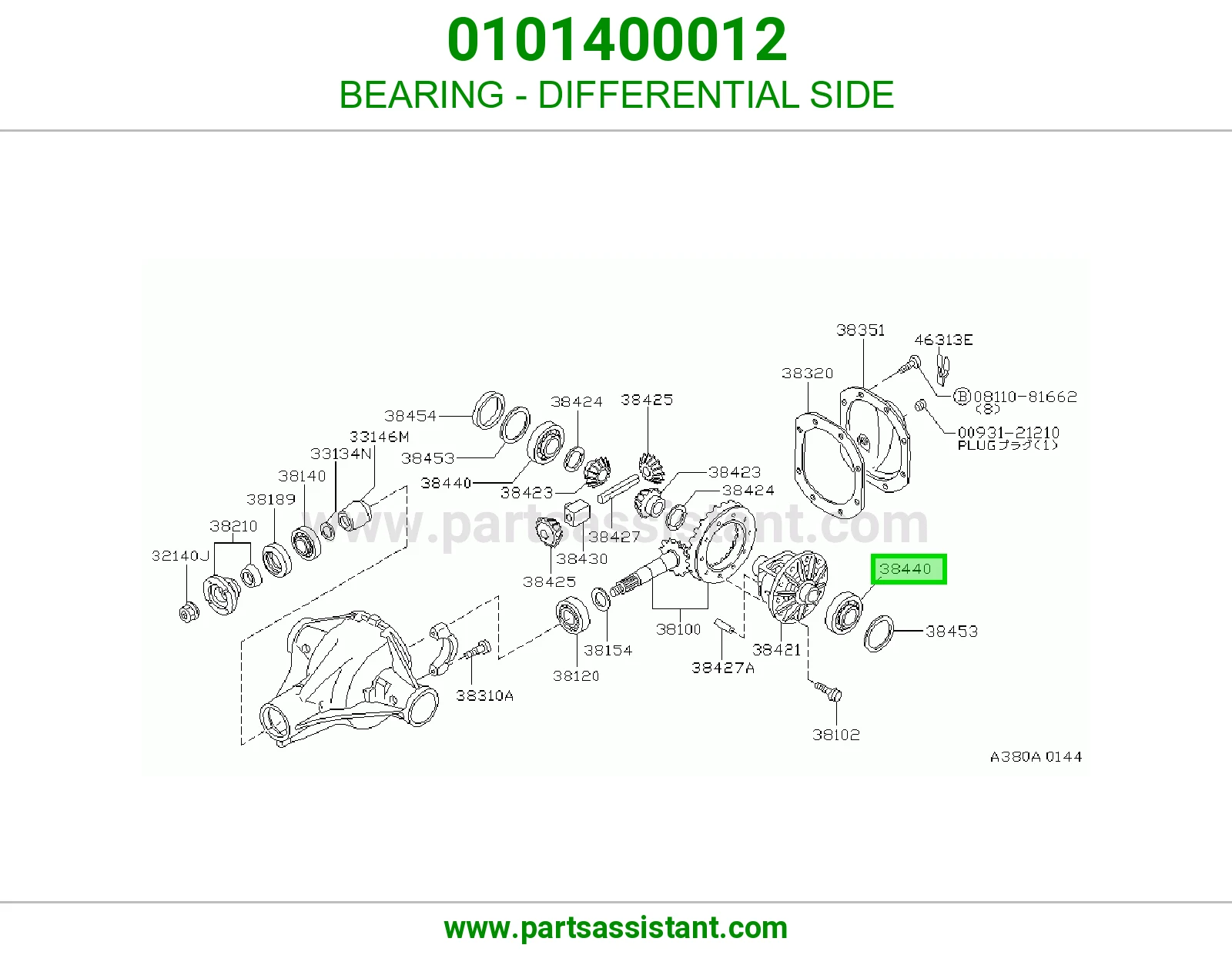 BEARING - DIFFERENTIAL SIDE
