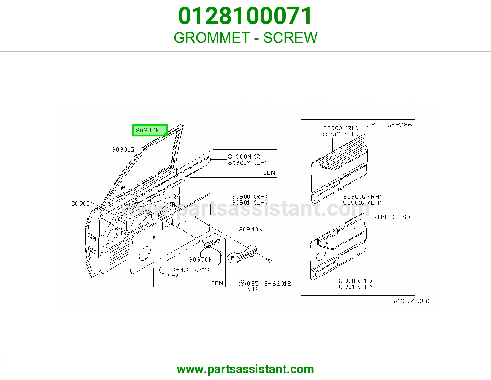 GROMMET - SCREW