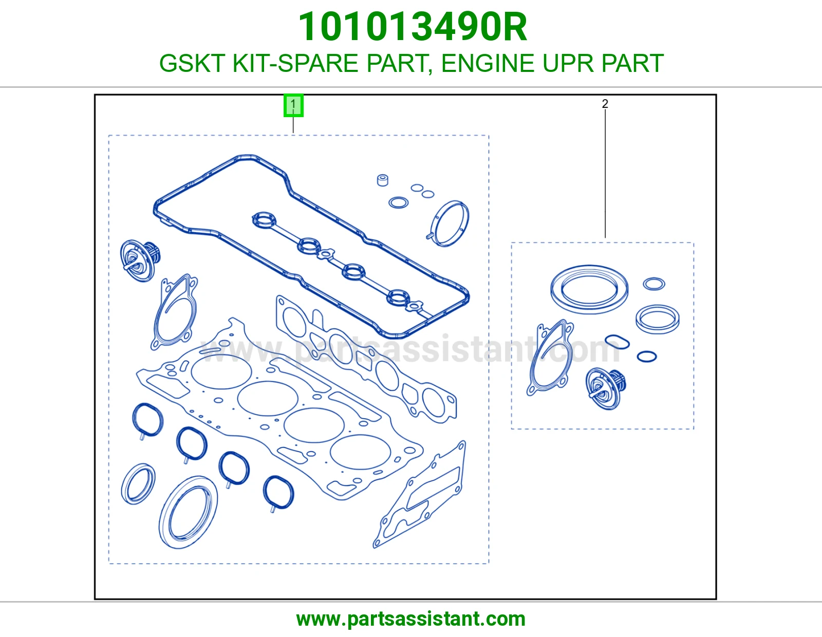 GSKT KIT-SPARE PART, ENGINE UPR PART