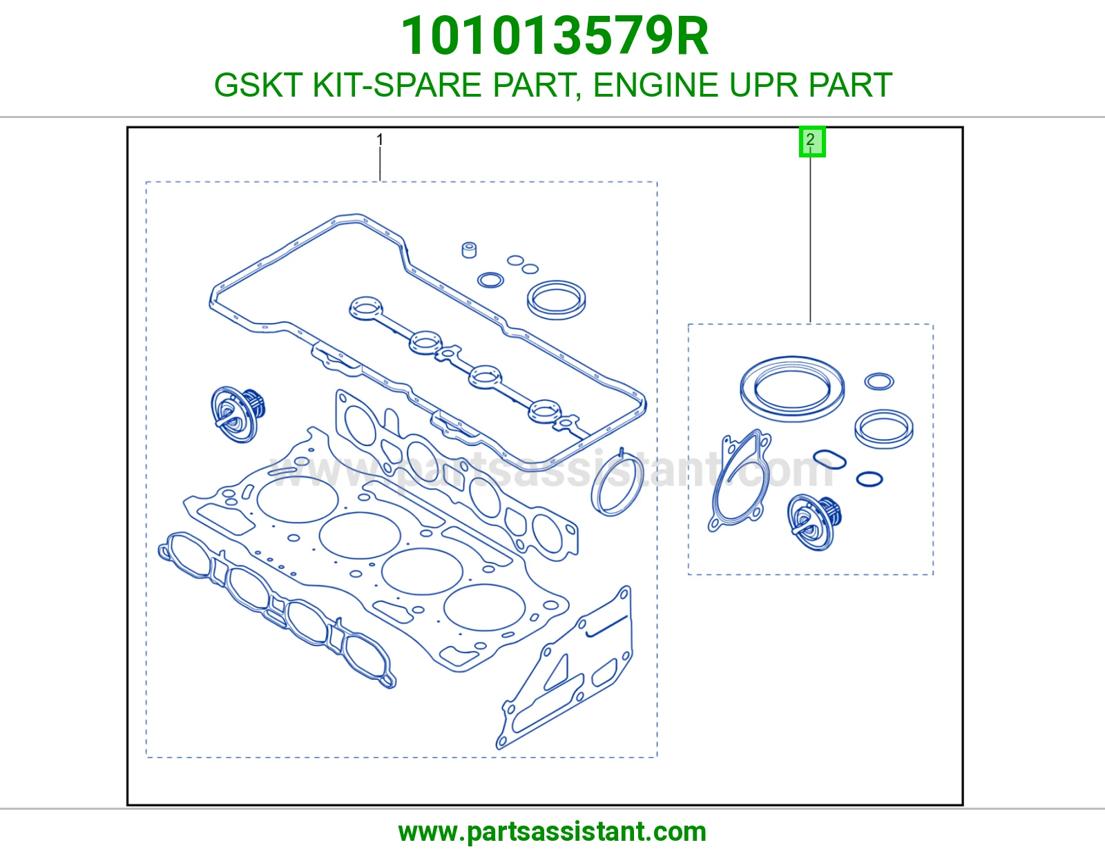 GSKT KIT-SPARE PART, ENGINE UPR PART