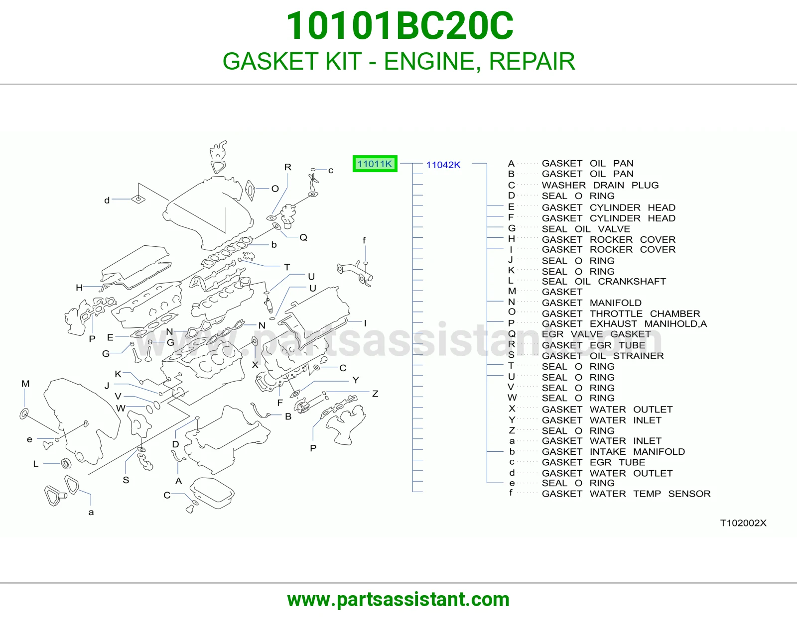 GASKET KIT - ENGINE, REPAIR