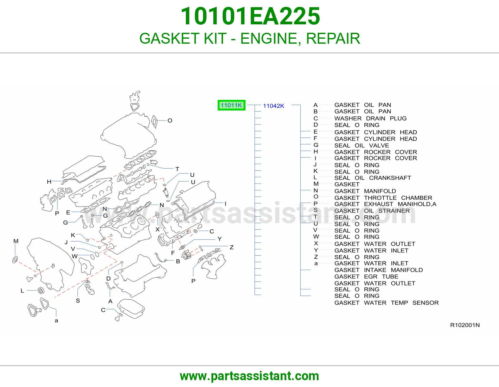 GASKET KIT - ENGINE, REPAIR