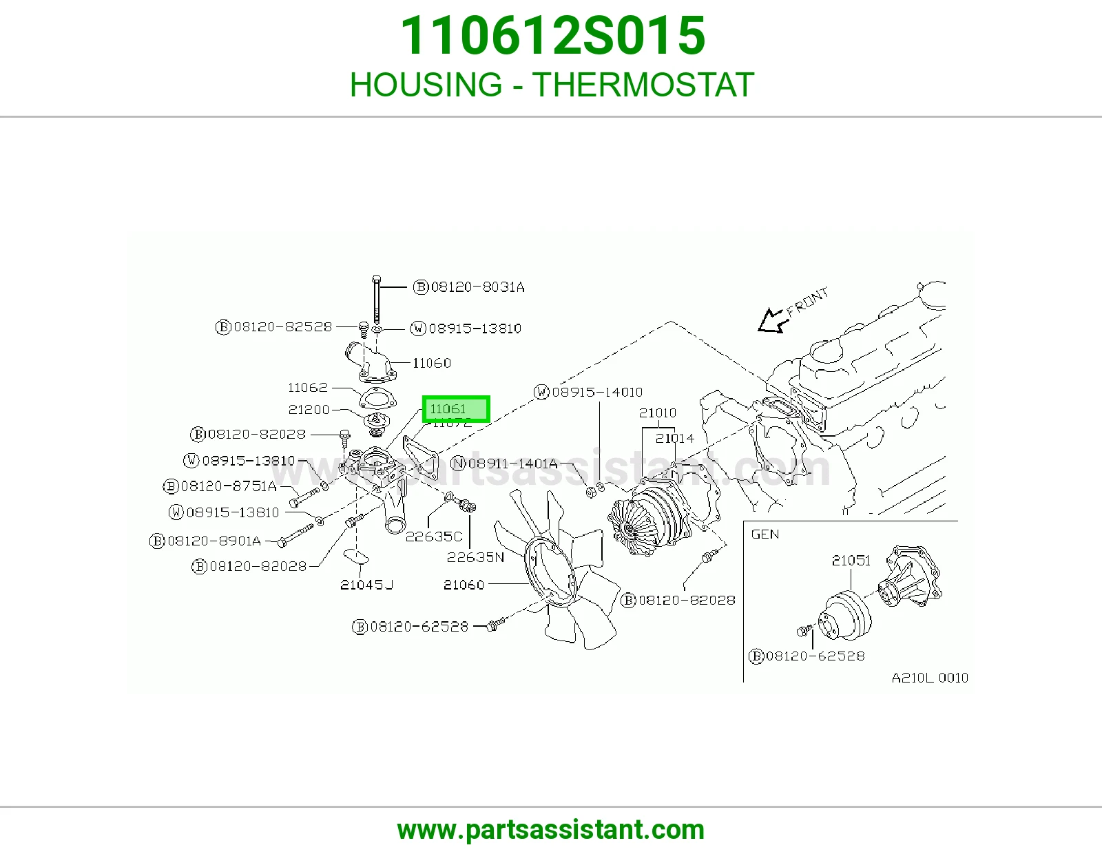 HOUSING - THERMOSTAT