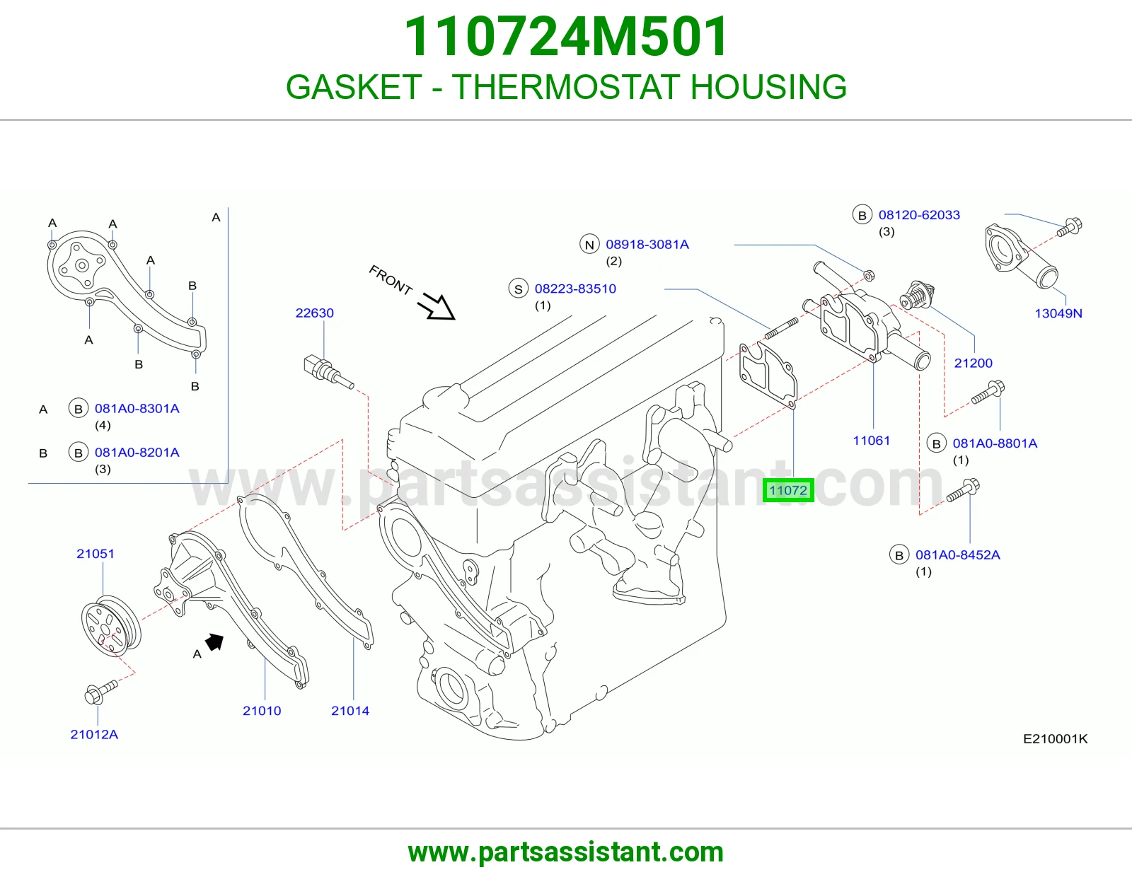 GASKET - THERMOSTAT HOUSING