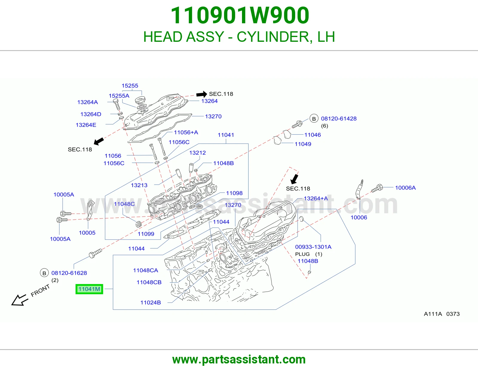 HEAD ASSY - CYLINDER, LH