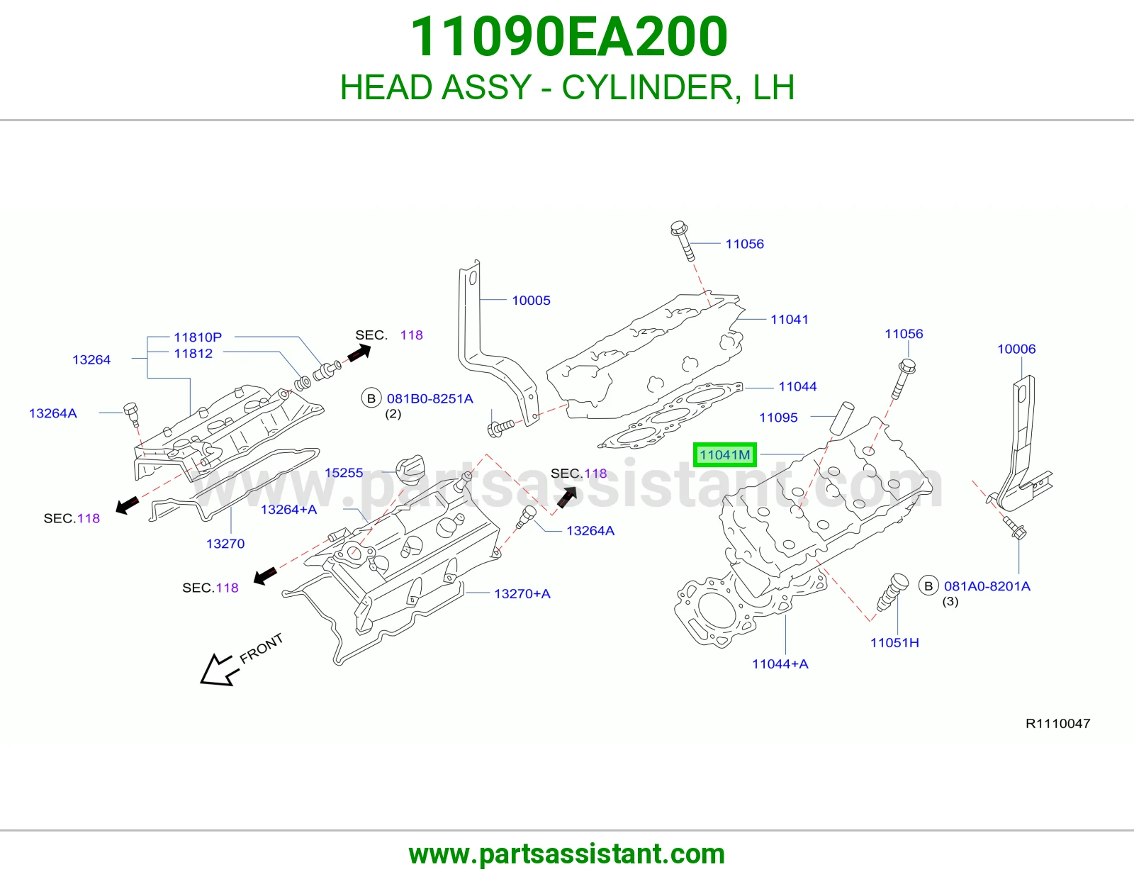 HEAD ASSY - CYLINDER, LH