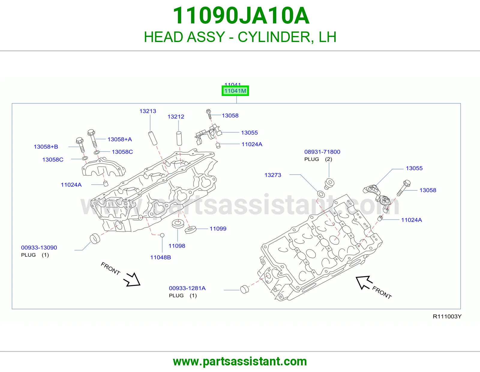 HEAD ASSY - CYLINDER, LH