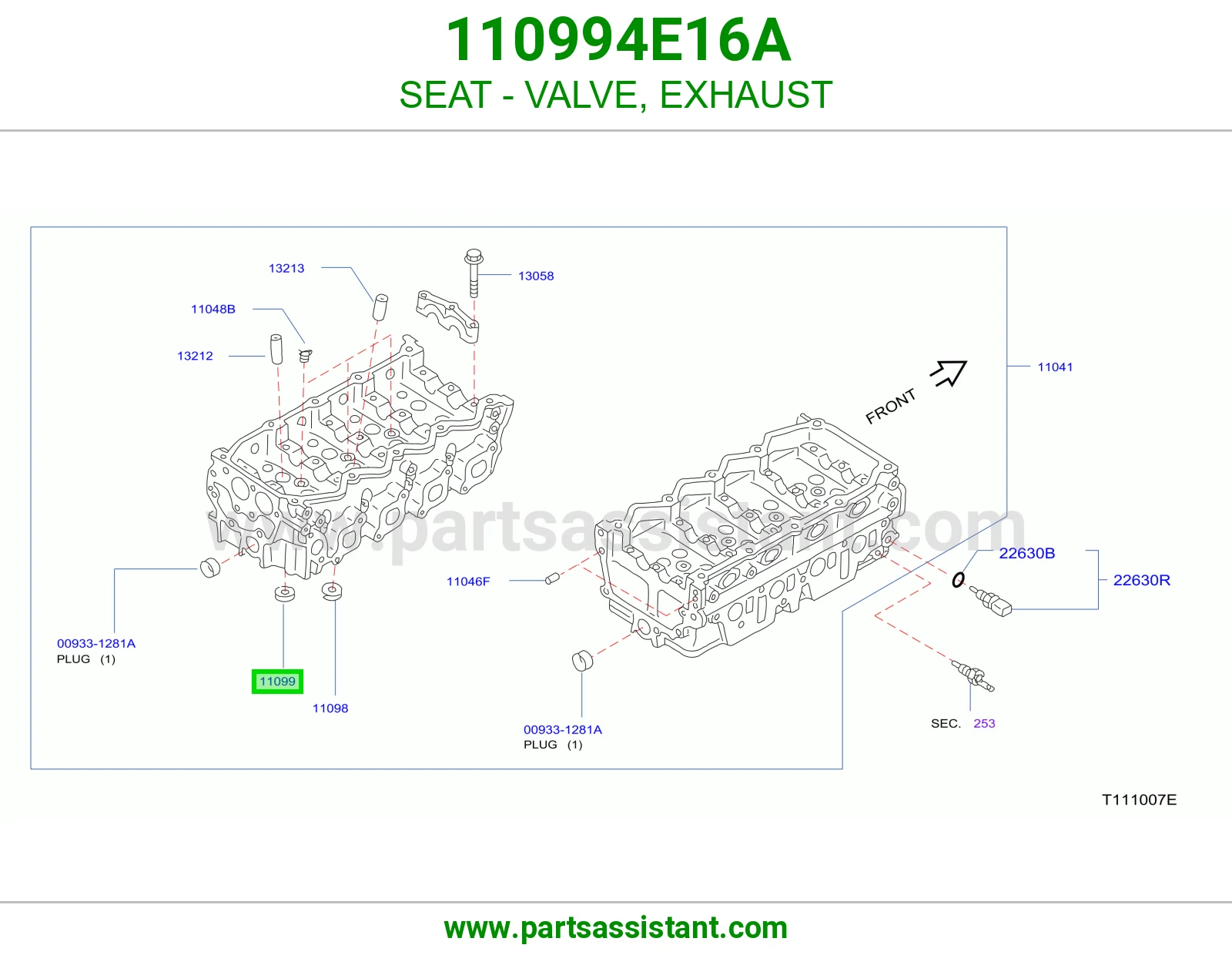 SEAT - VALVE, EXHAUST