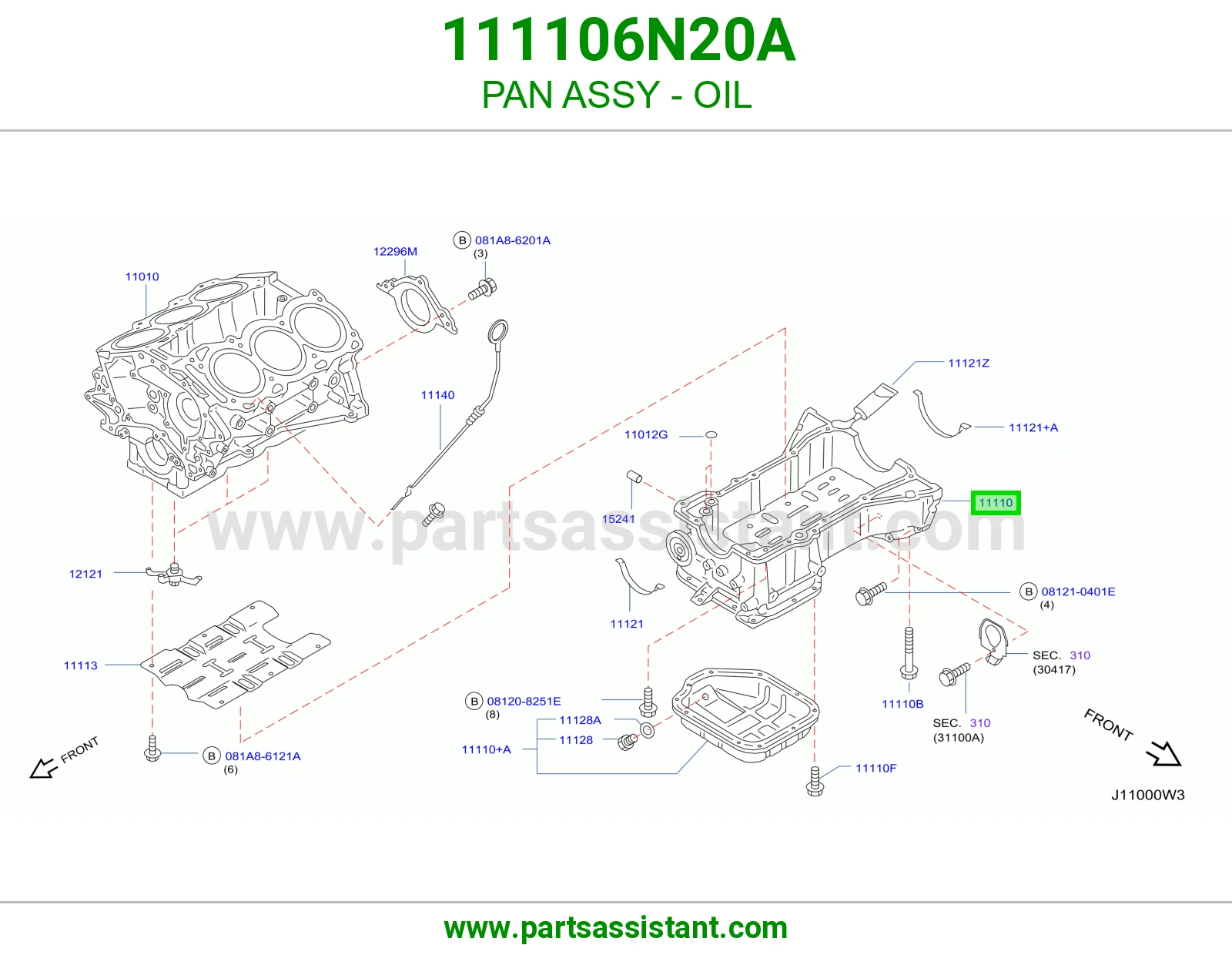 PAN ASSY - OIL