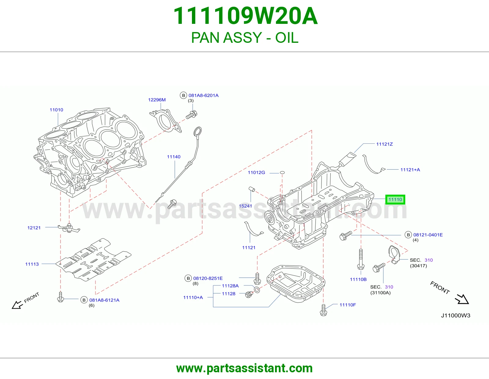 PAN ASSY - OIL