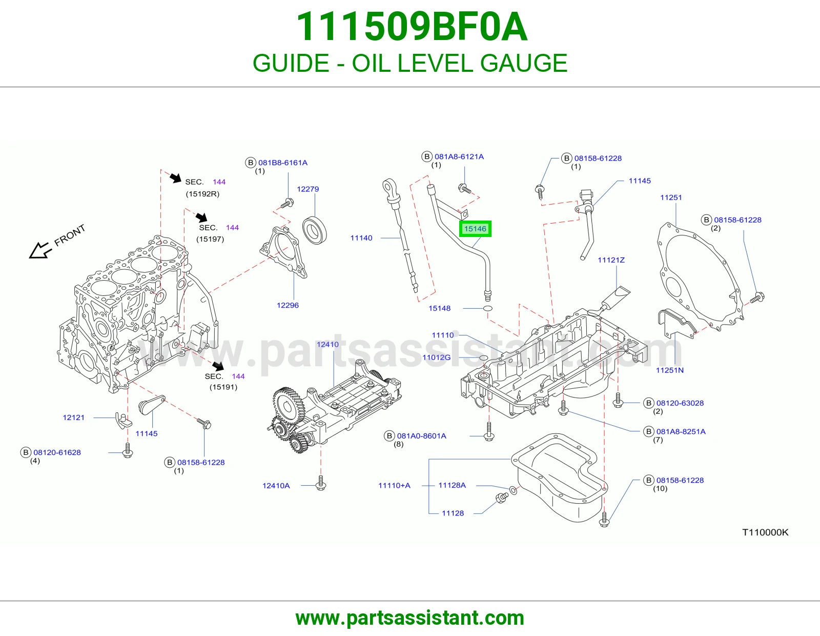 GUIDE - OIL LEVEL GAUGE