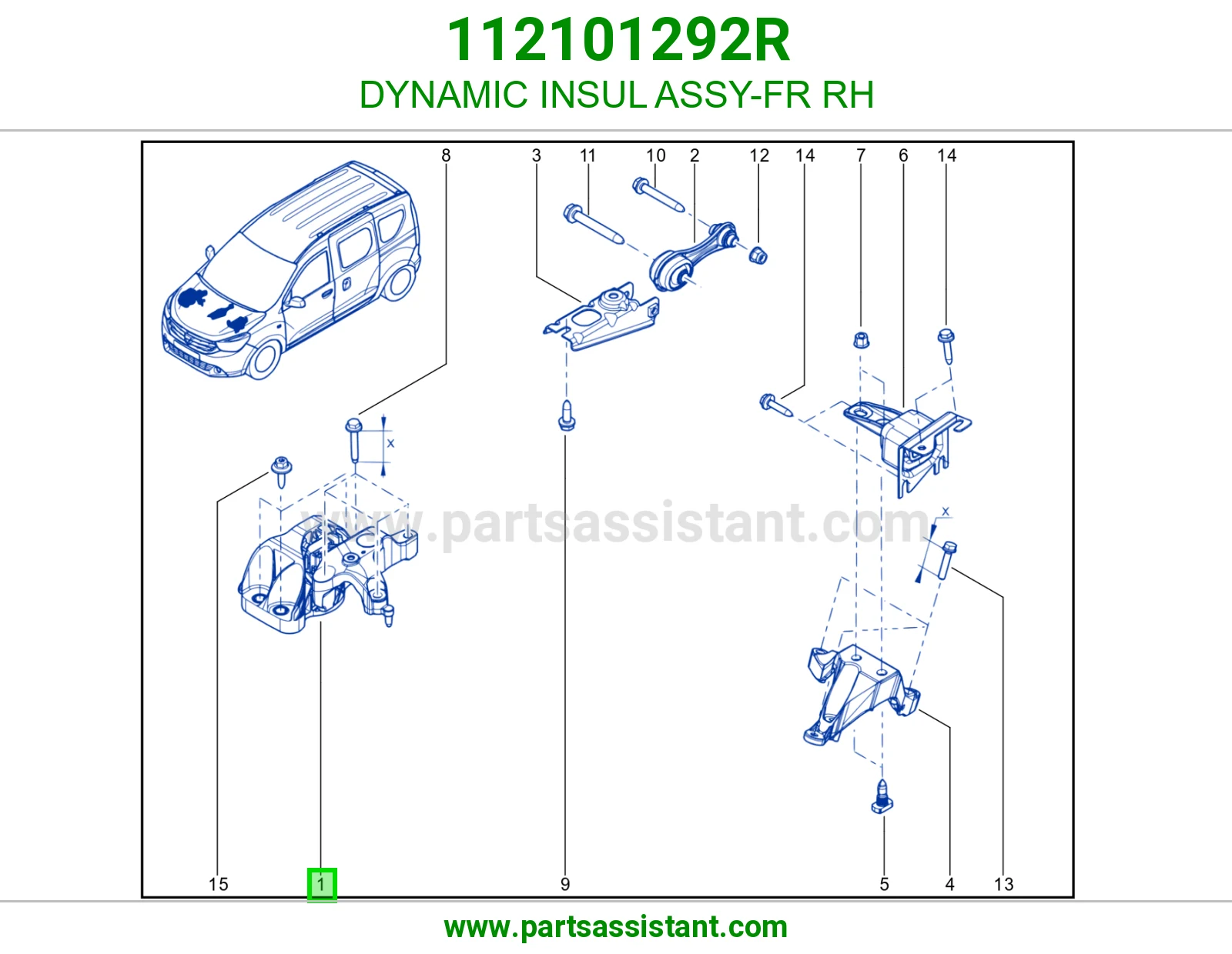 DYNAMIC INSUL ASSY-FR RH