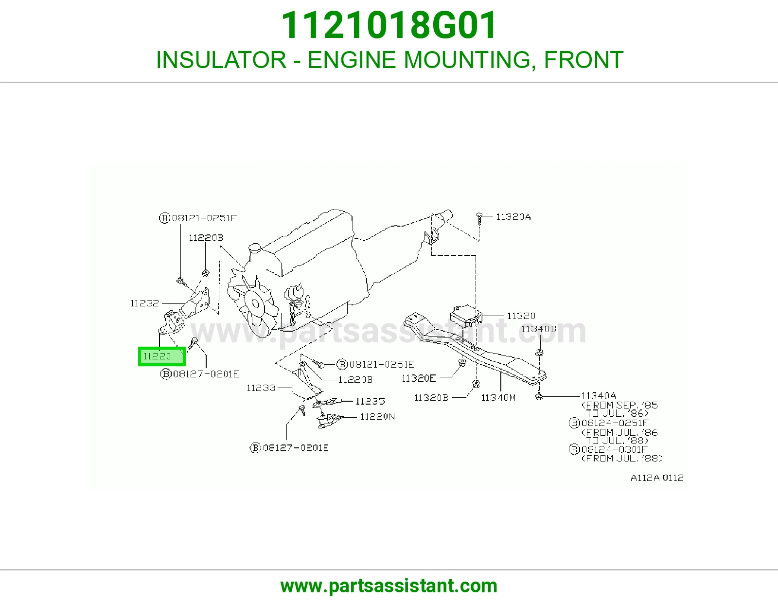 INSULATOR - ENGINE MOUNTING, FRONT
