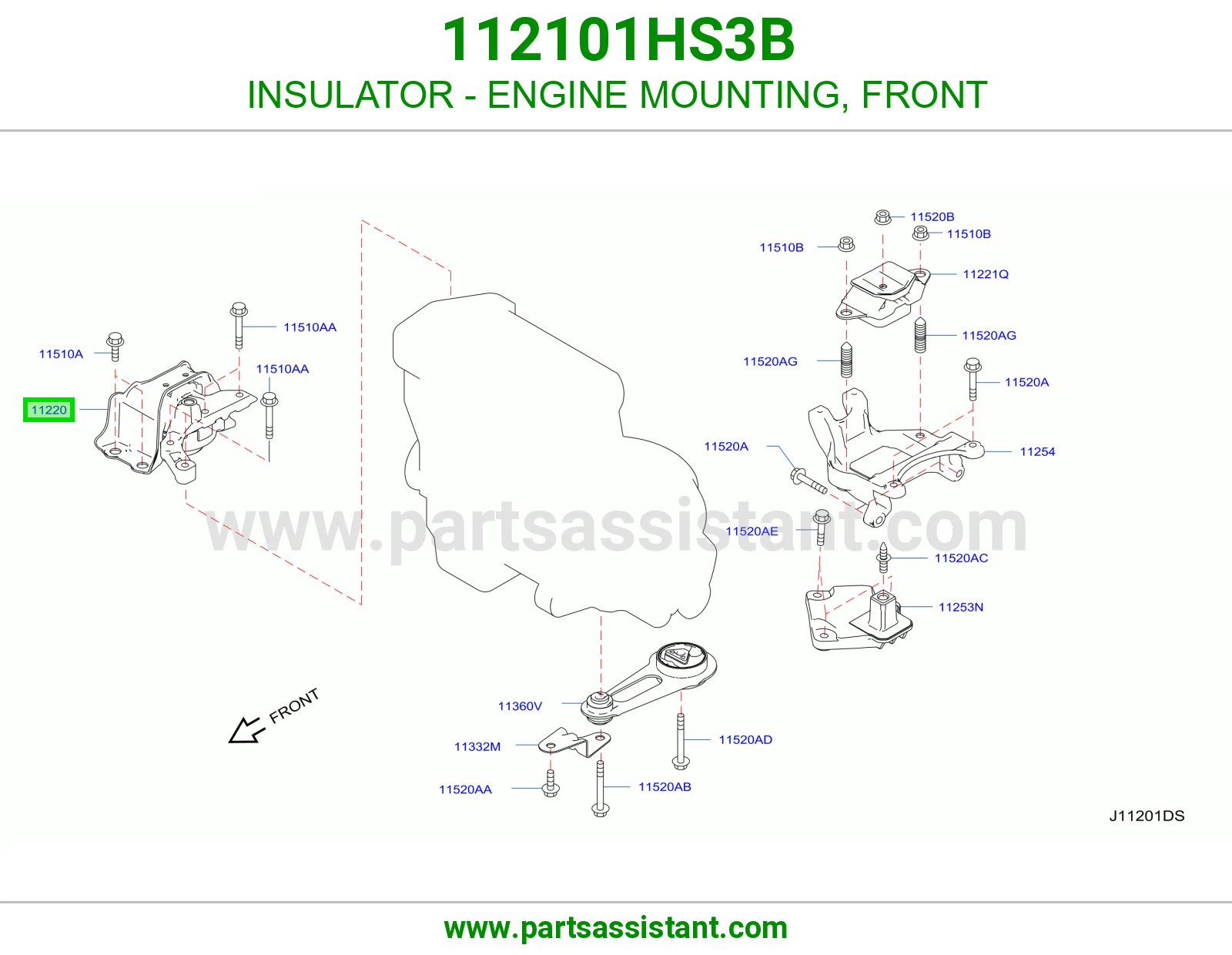 INSULATOR - ENGINE MOUNTING, FRONT