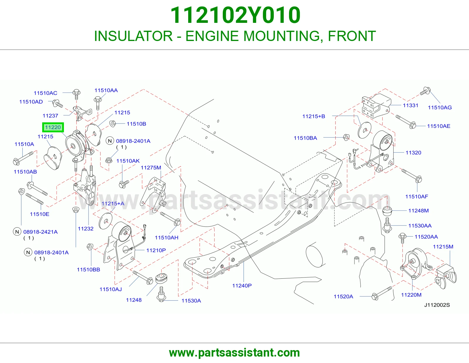 INSULATOR - ENGINE MOUNTING, FRONT