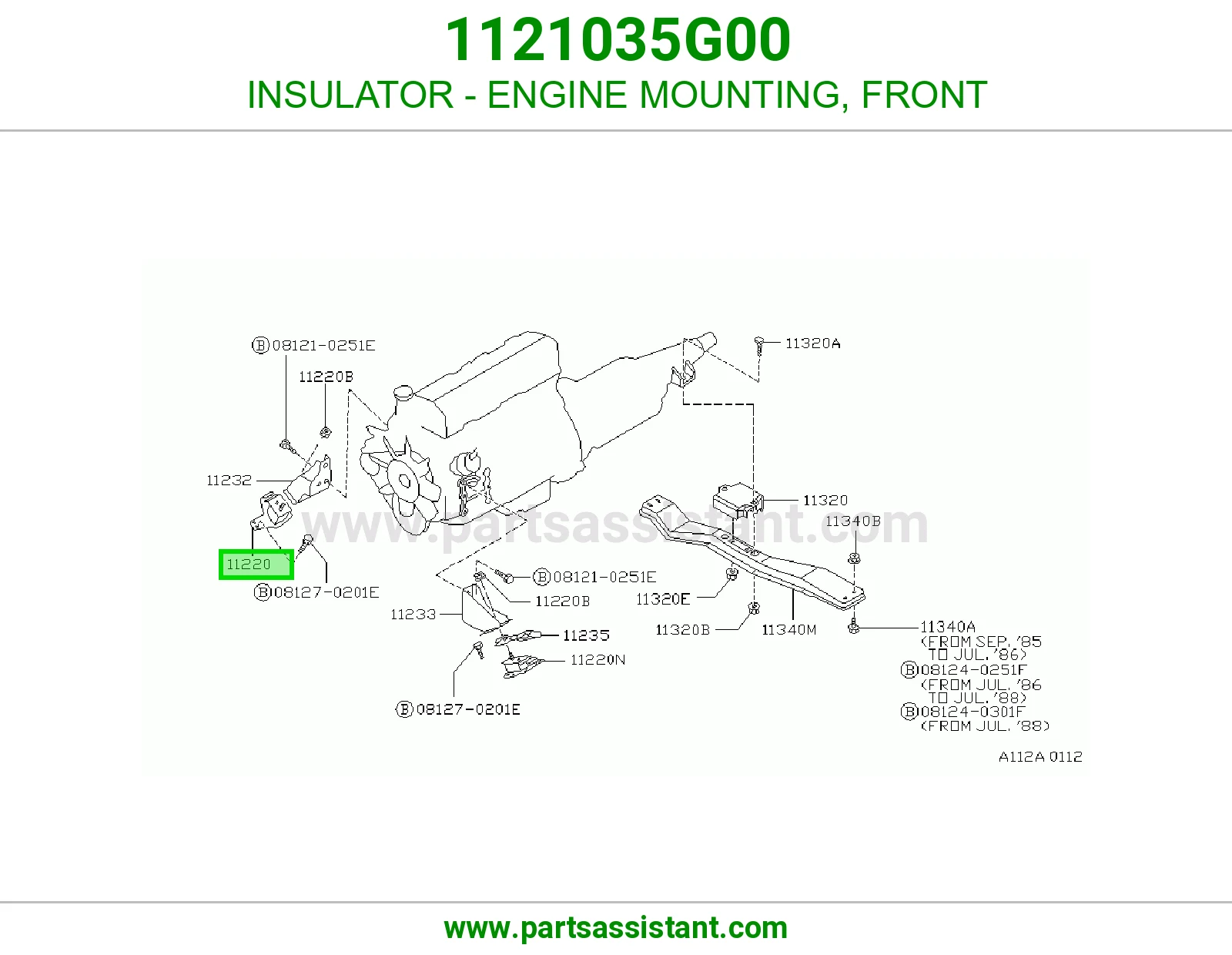 INSULATOR - ENGINE MOUNTING, FRONT