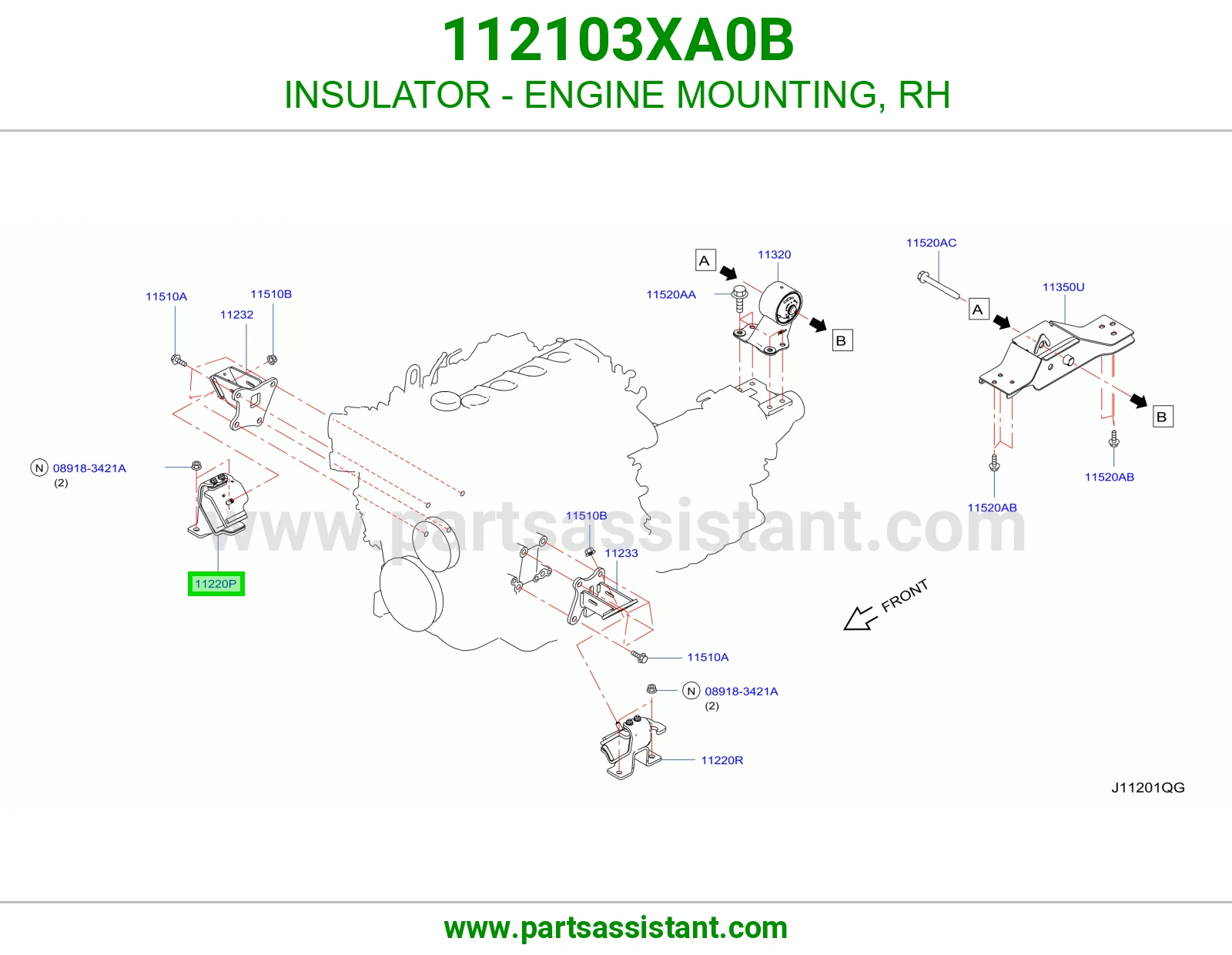 INSULATOR - ENGINE MOUNTING, RH