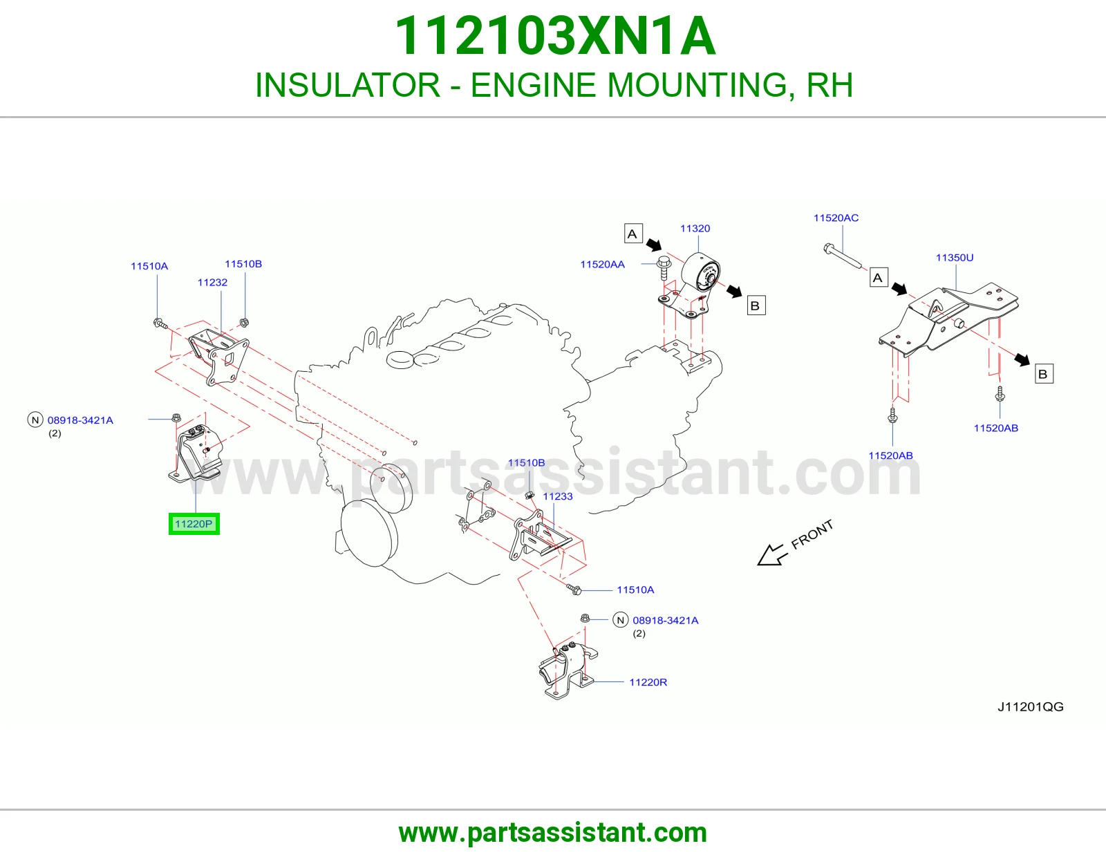 INSULATOR - ENGINE MOUNTING, RH