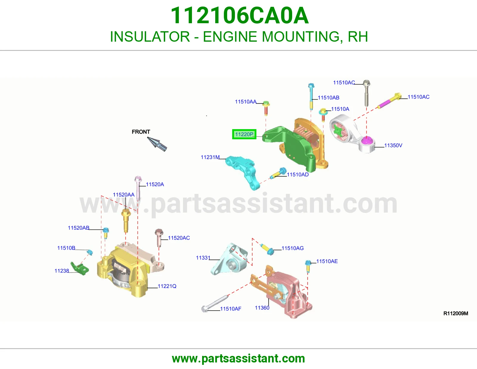 INSULATOR - ENGINE MOUNTING, RH