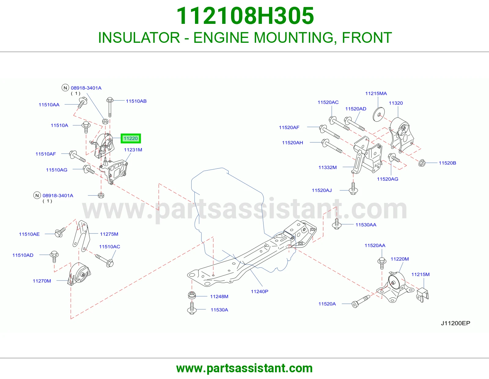 INSULATOR - ENGINE MOUNTING, FRONT