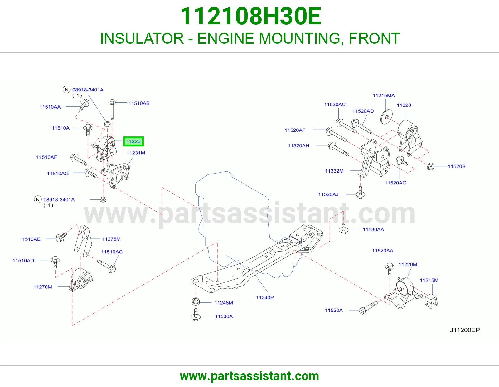 INSULATOR - ENGINE MOUNTING, FRONT
