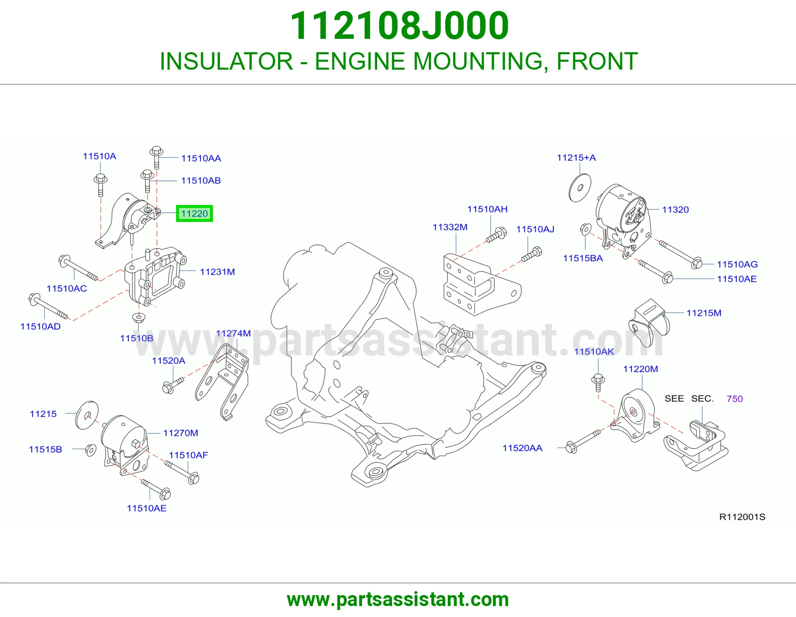 INSULATOR - ENGINE MOUNTING, FRONT