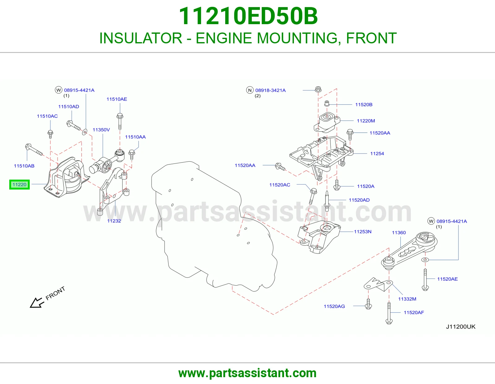 INSULATOR - ENGINE MOUNTING, FRONT