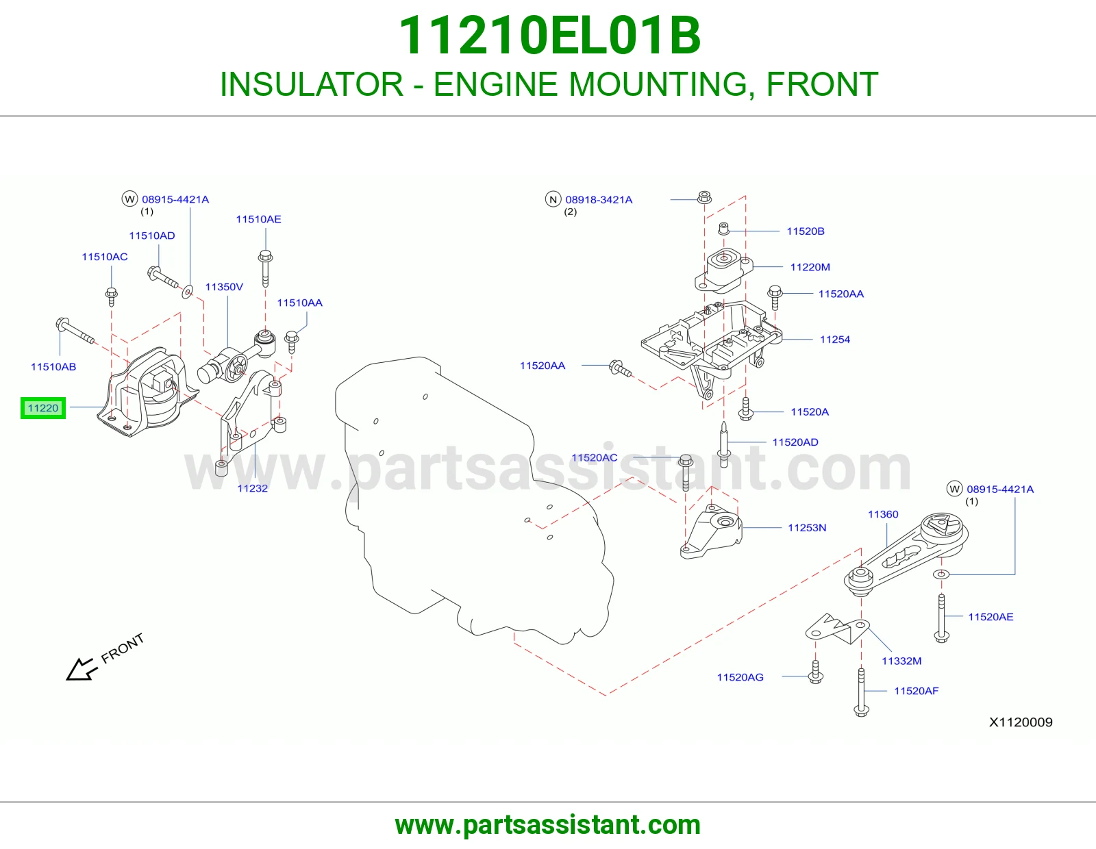 INSULATOR - ENGINE MOUNTING, FRONT