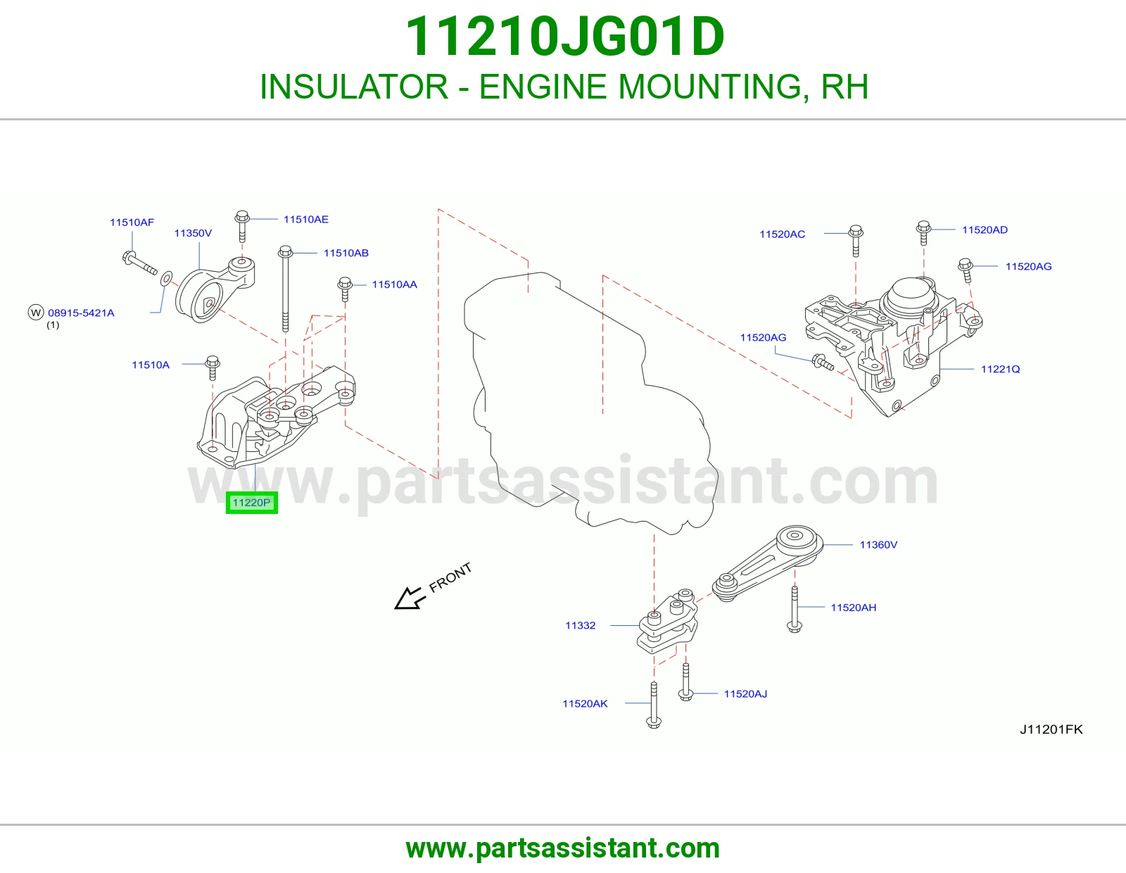 INSULATOR - ENGINE MOUNTING, RH