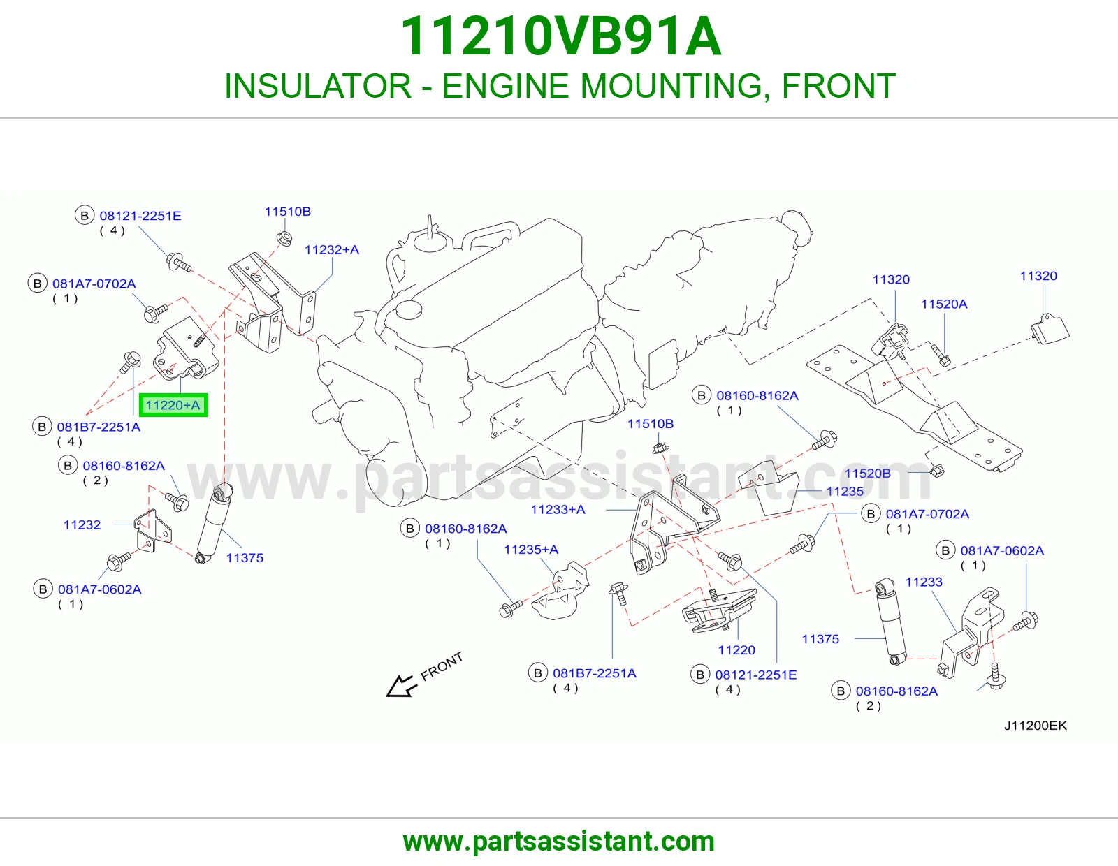 INSULATOR - ENGINE MOUNTING, FRONT