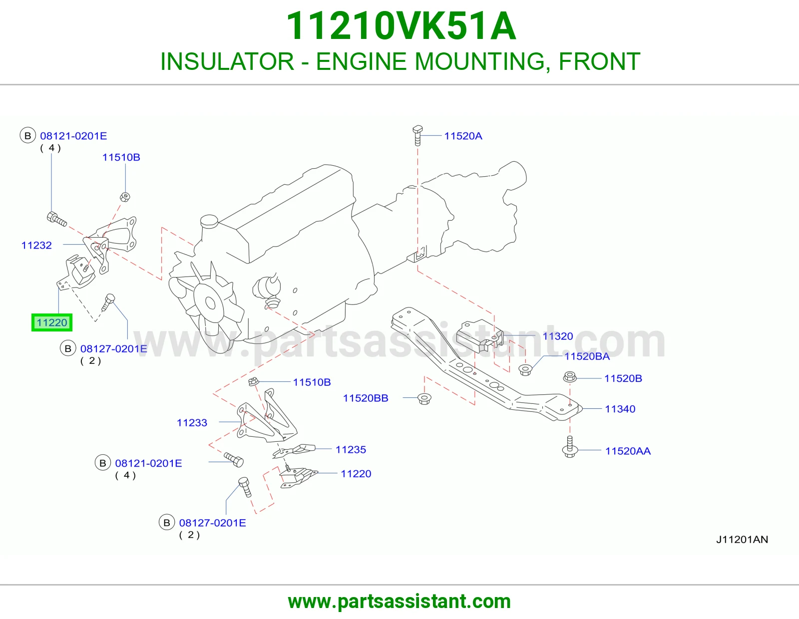 INSULATOR - ENGINE MOUNTING, FRONT